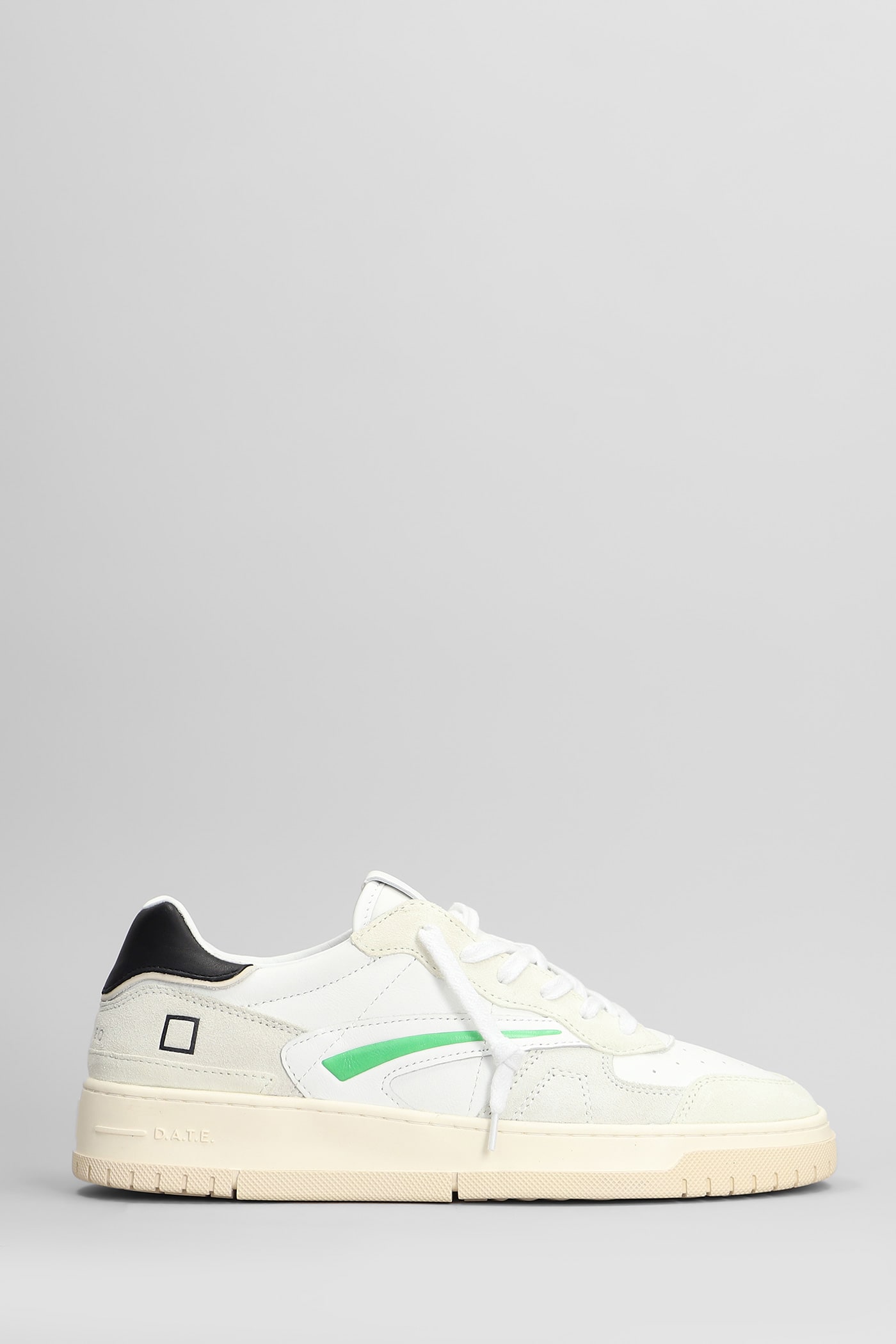 D. A.T. E. Torneo Pure Soft Sneakers In White Suede And Leather