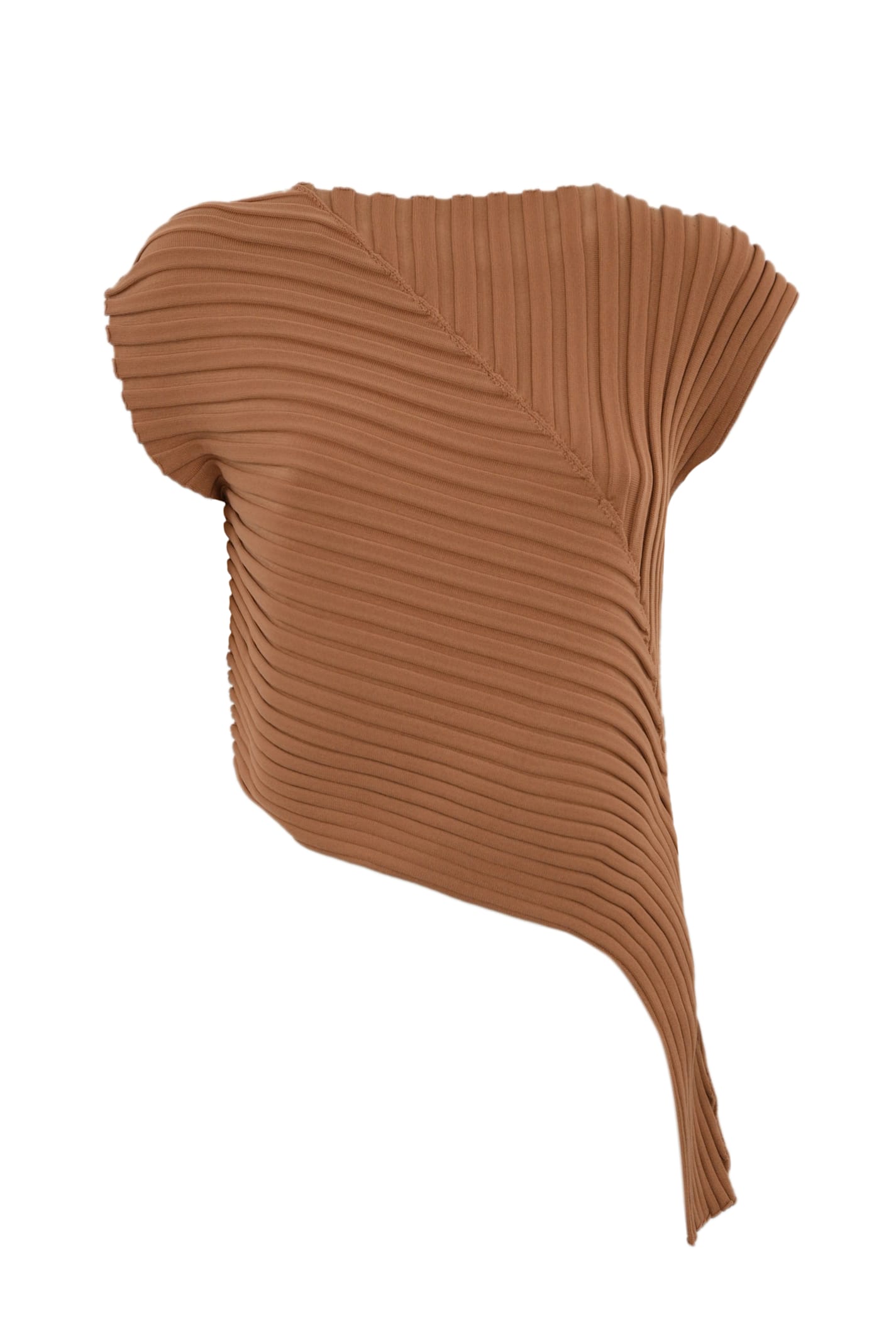Liviana Conti Asymmetric Sweater In Technical Nylon