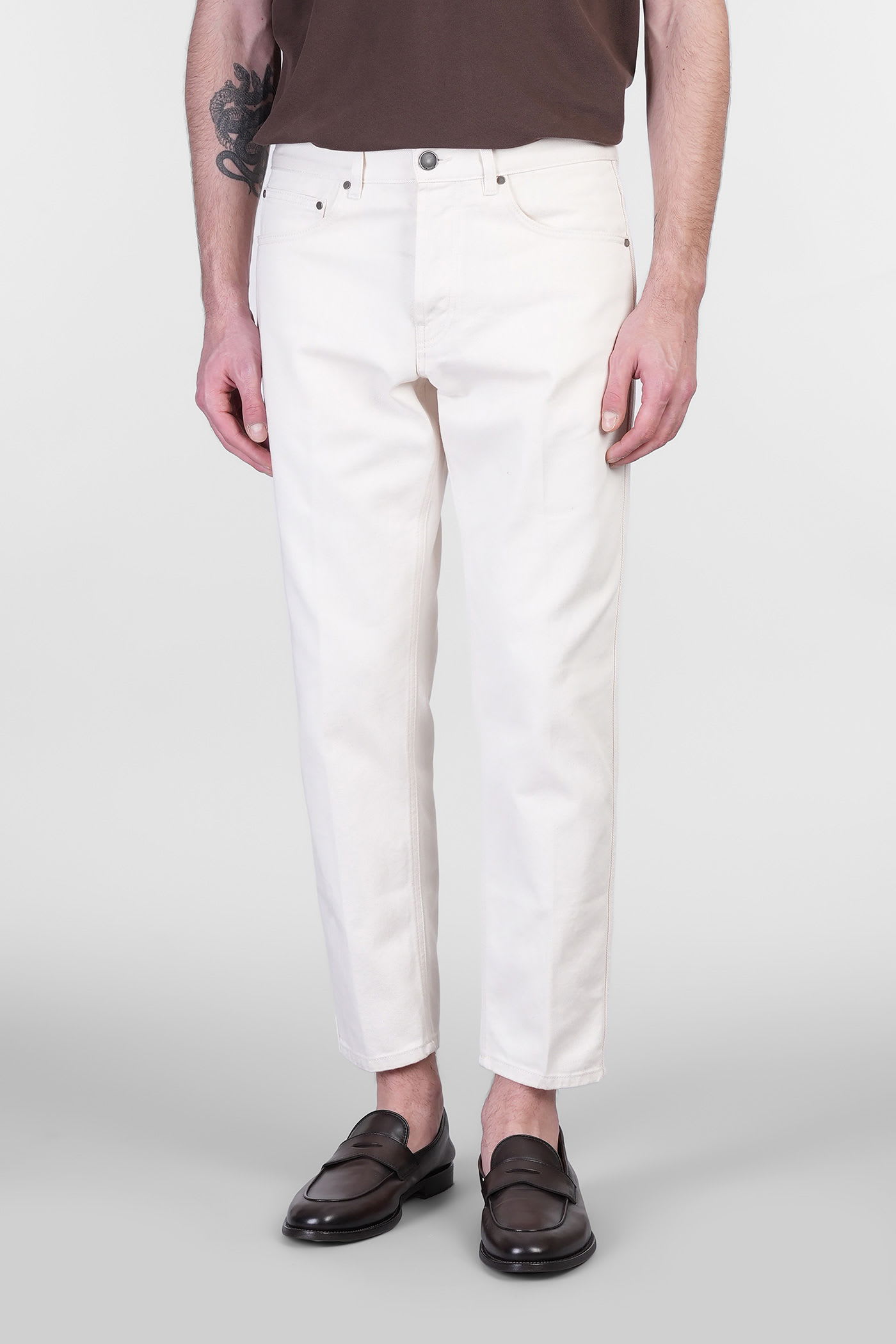 Lardini 米色牛仔牛仔裤