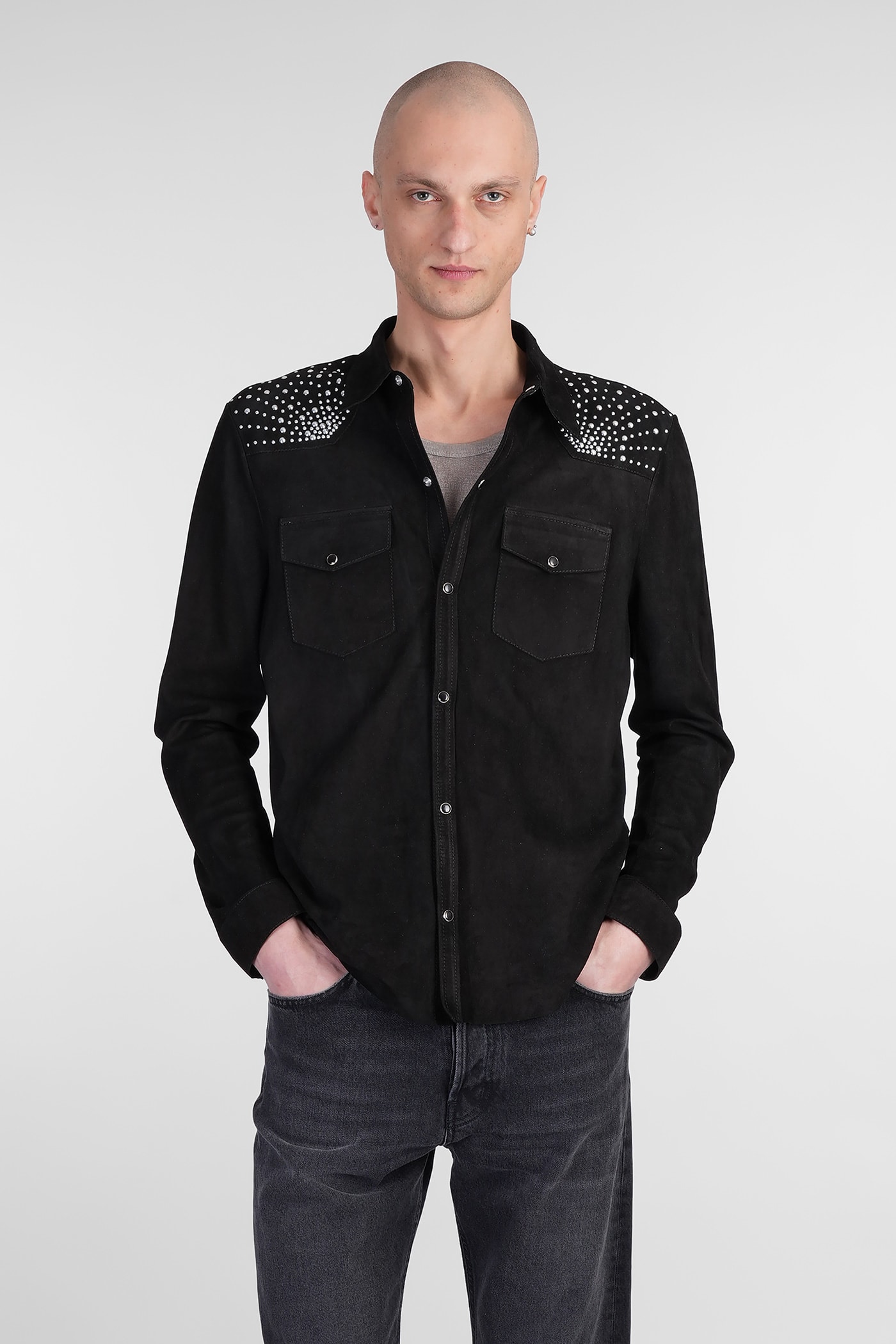 Salvatore Santoro Leather Jacket In Black Leather