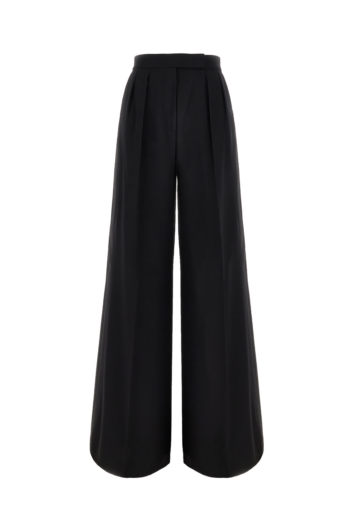 Max Mara Pianoforte Black Stretch Wool Pant