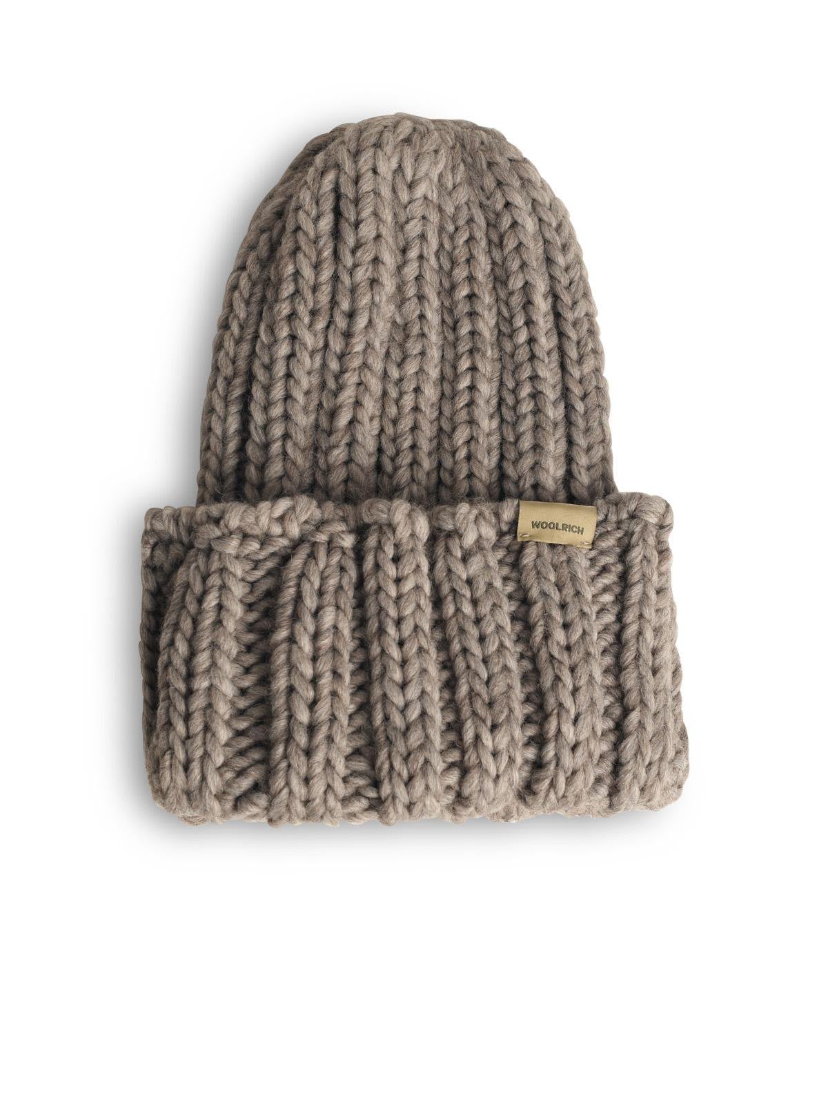 Woolrich Logo Patch Turn-up Hem Beanie