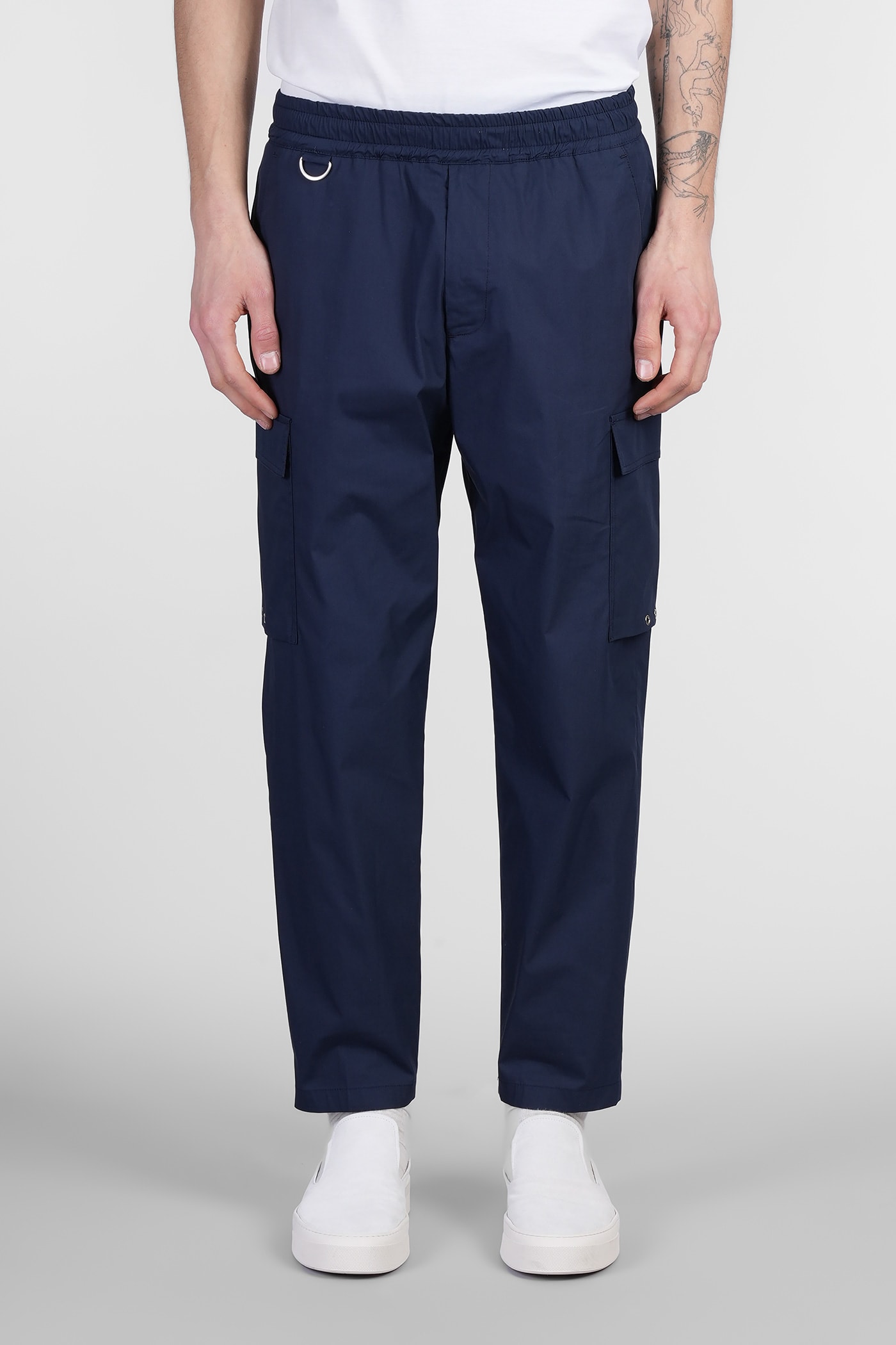 Low Brand Combo Pants In Blue Cotton