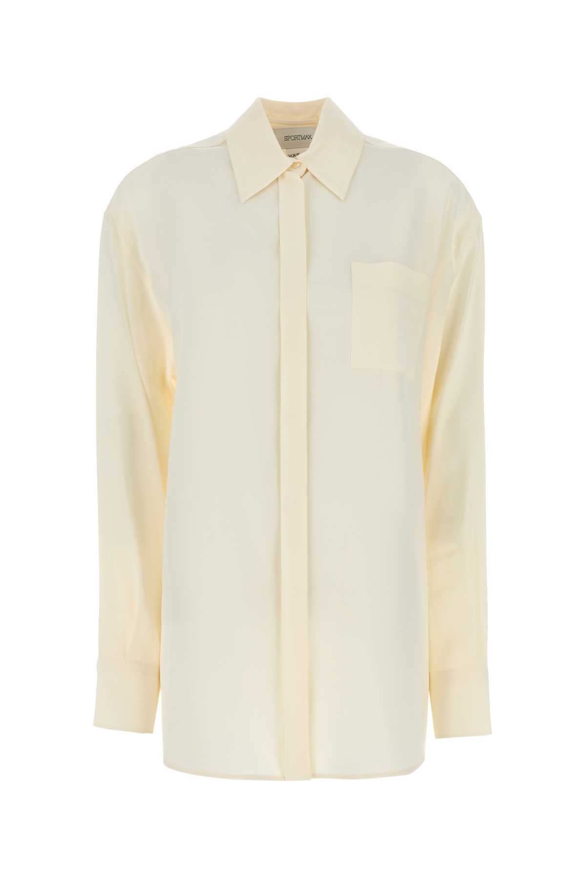 SportMax Ivory Silk Tonale Shirt