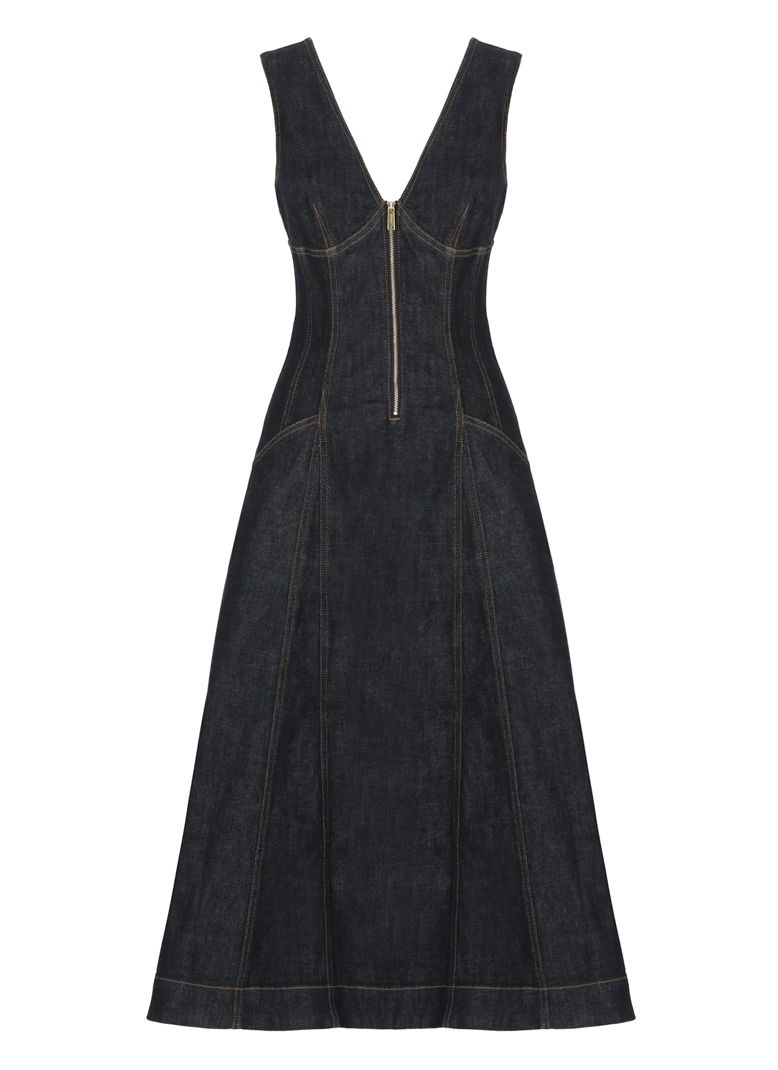 self-portrait Indigo Denim Midi Dress