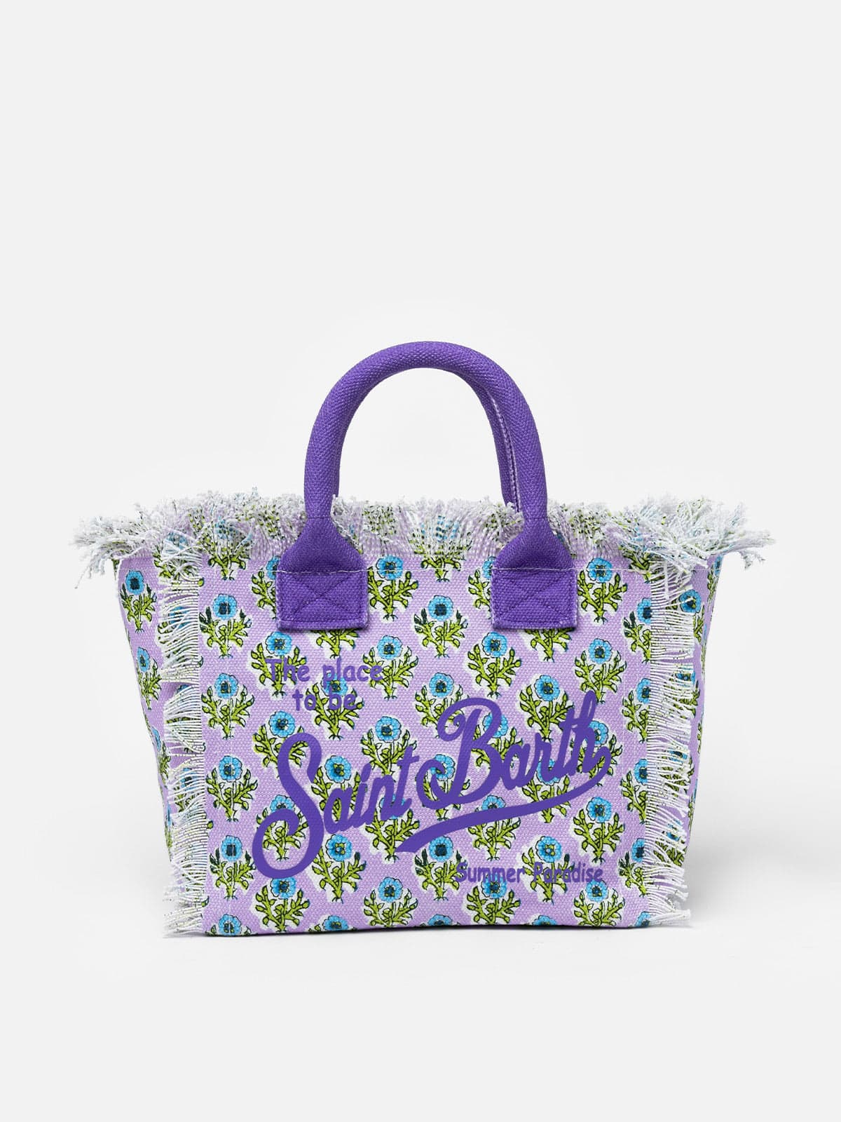 MC2 Saint Barth Flower Cotton Canvas Colette Handbag
