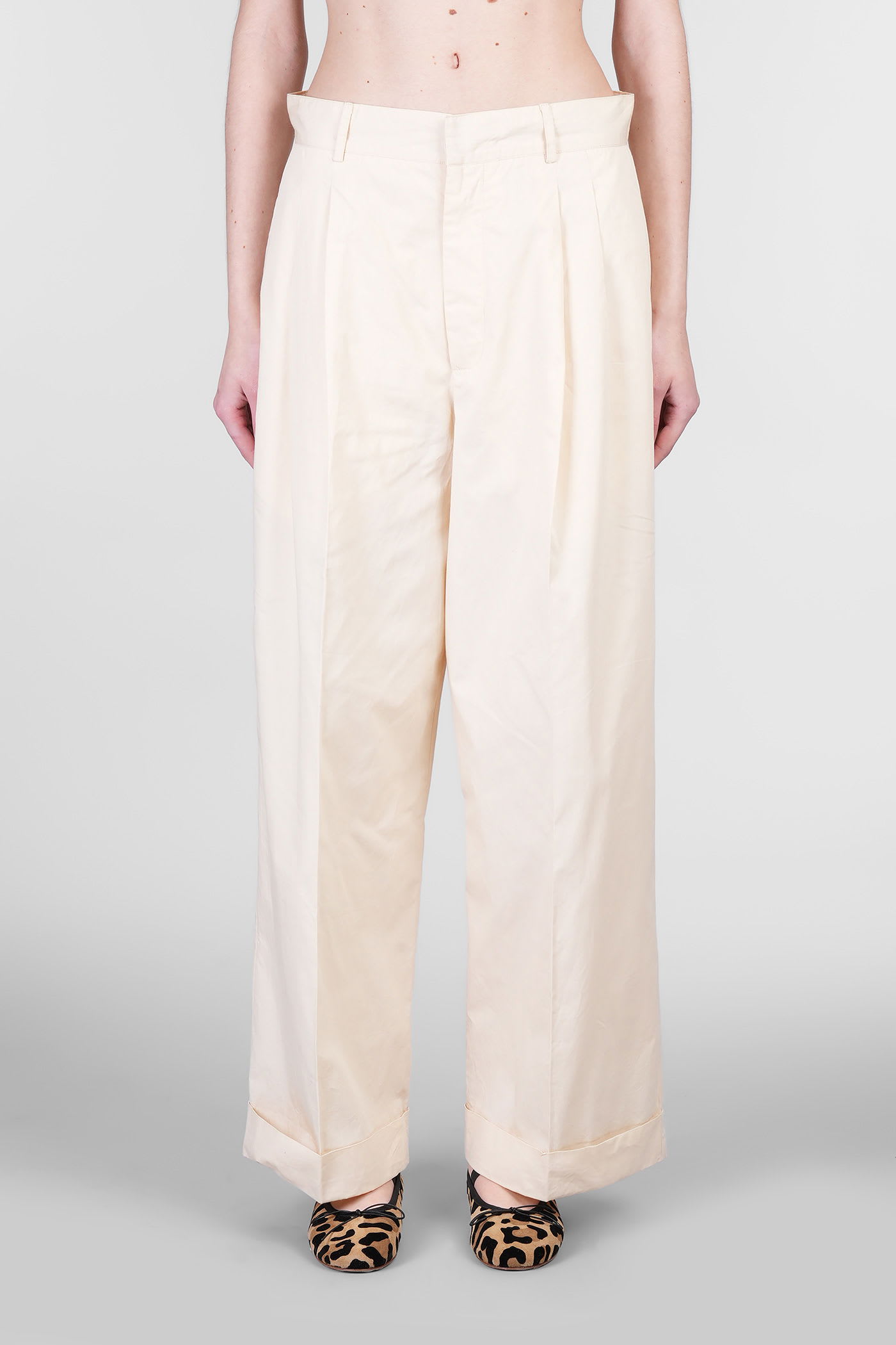 Antik Batik Pam Pants In Beige Cotton