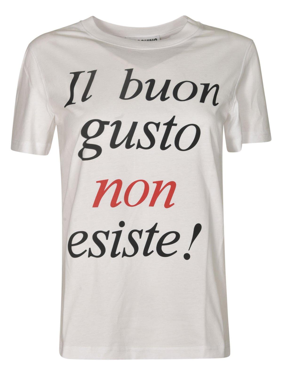 Moschino Slogan-printed Crewneck T-shirt
