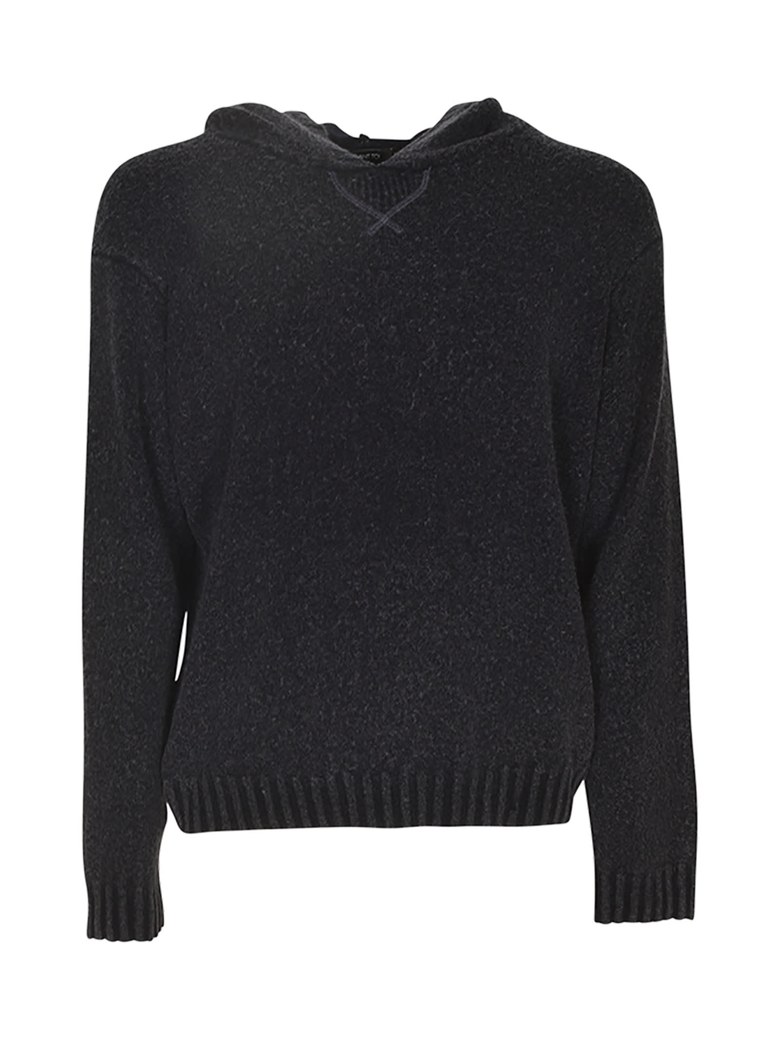 Avant Toi Hooded Knitted Sweater