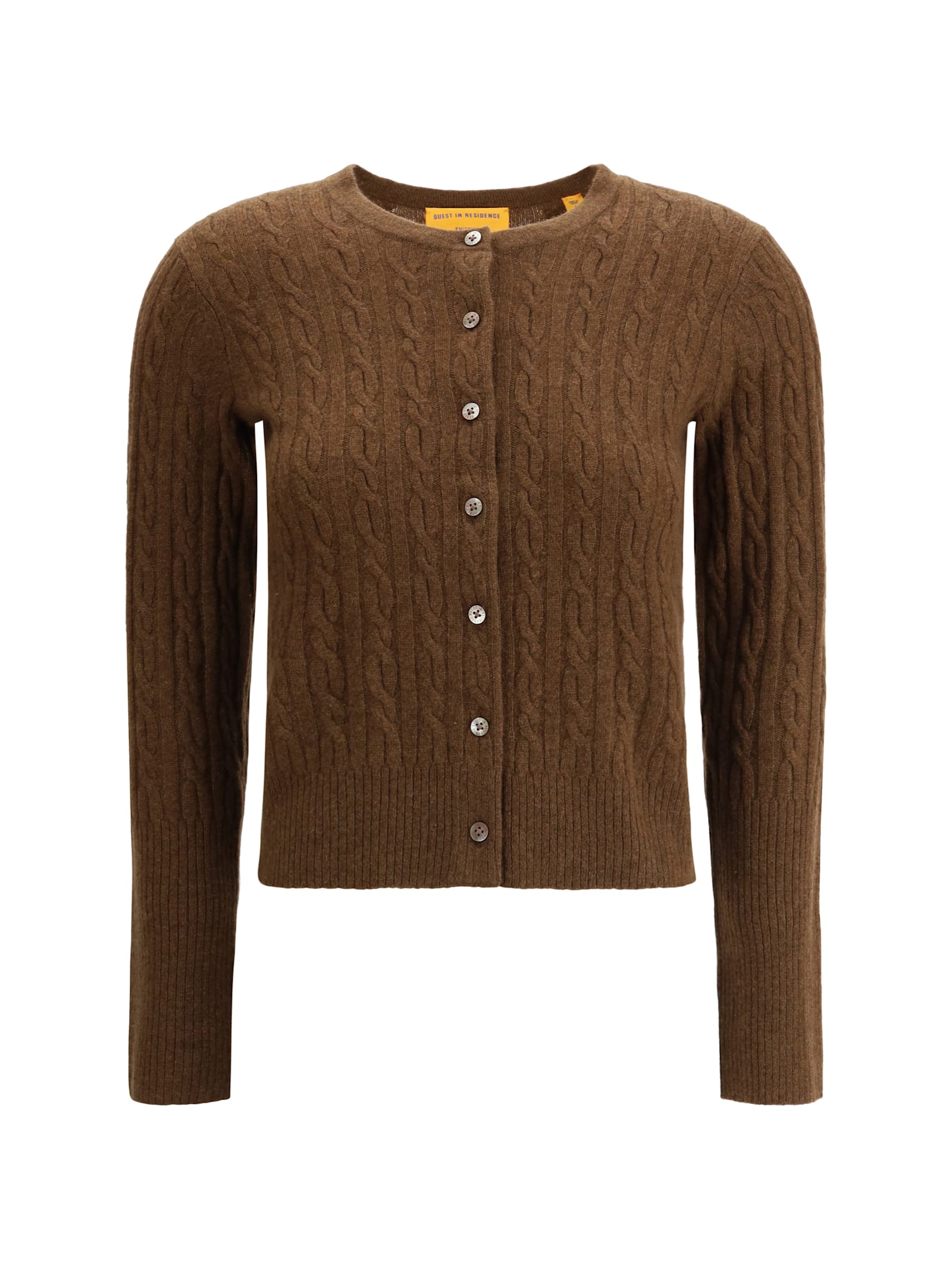 Guest in Residence Cashmere Cable-knit Cardigan