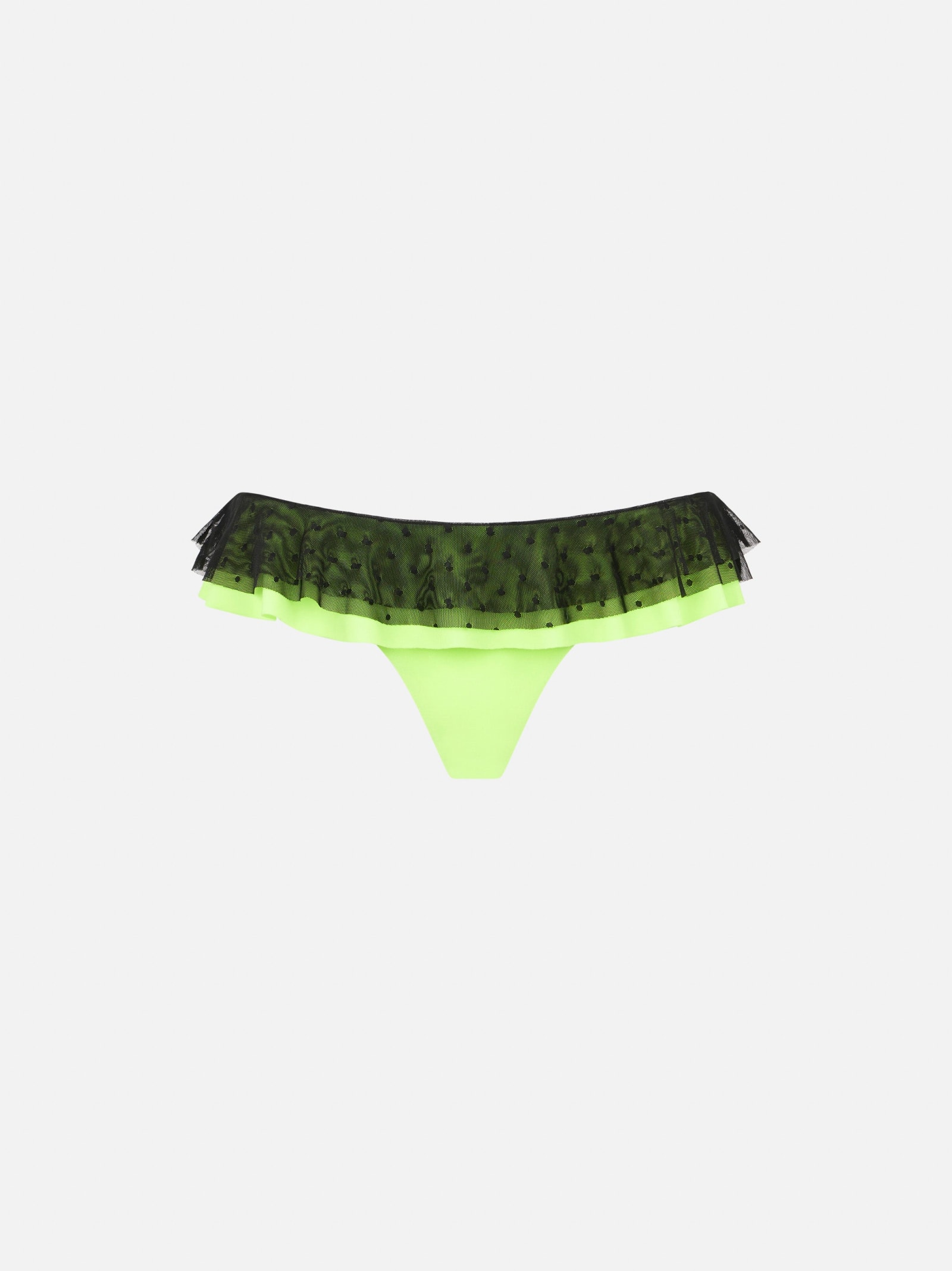 MC2 Saint Barth Ruffled Cheeky Swim Briefs With Tulle