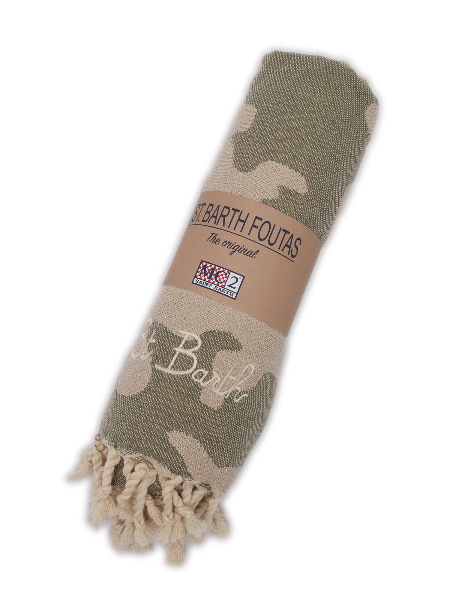 MC2 Saint Barth Jacquard Beach Towel With Fringe
