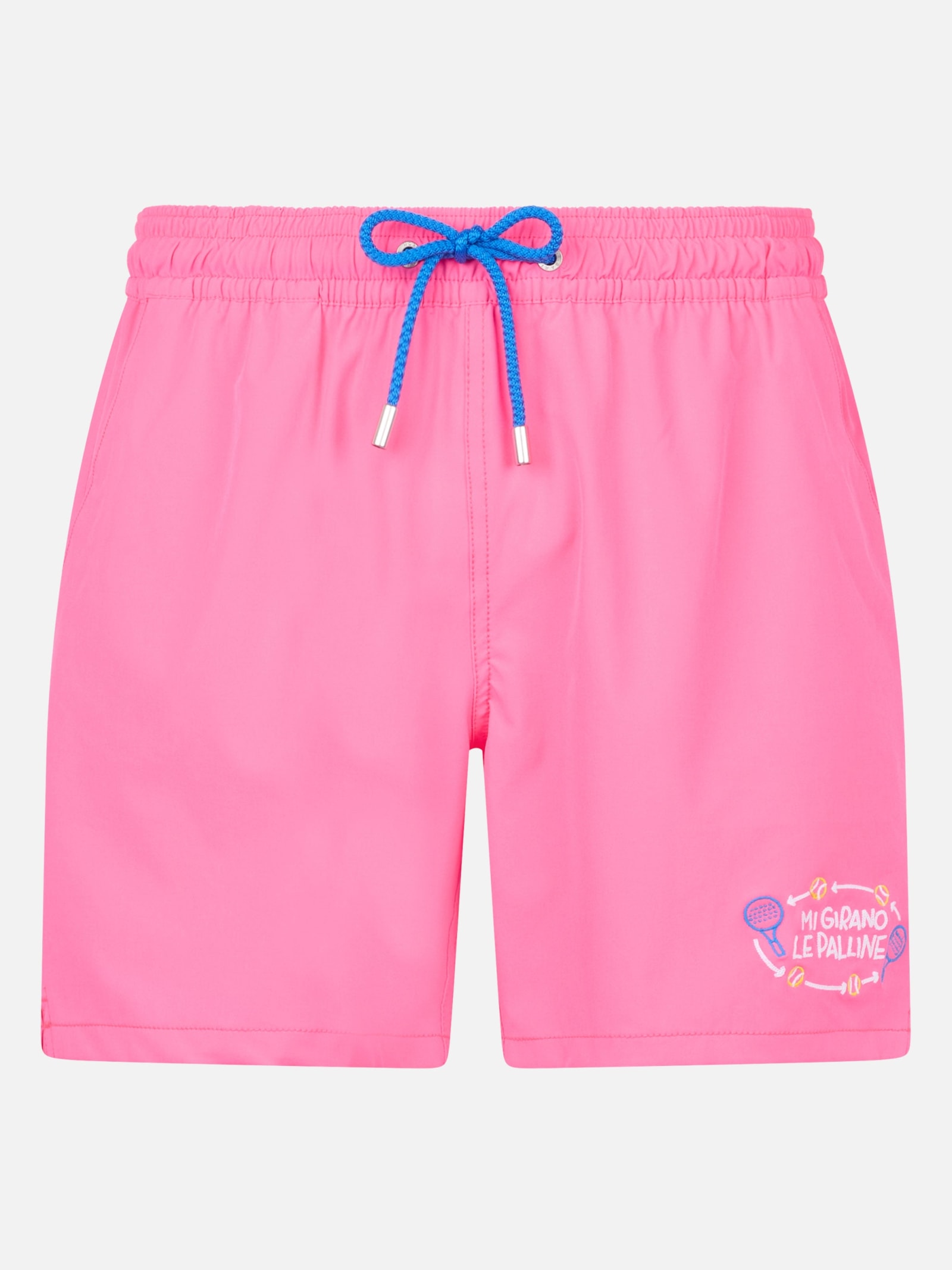 MC2 Saint Barth Classic Stretch Comfort Swim Shorts With Mi Girano Le Palline Embroidery Insulti Luminosi Special Edition