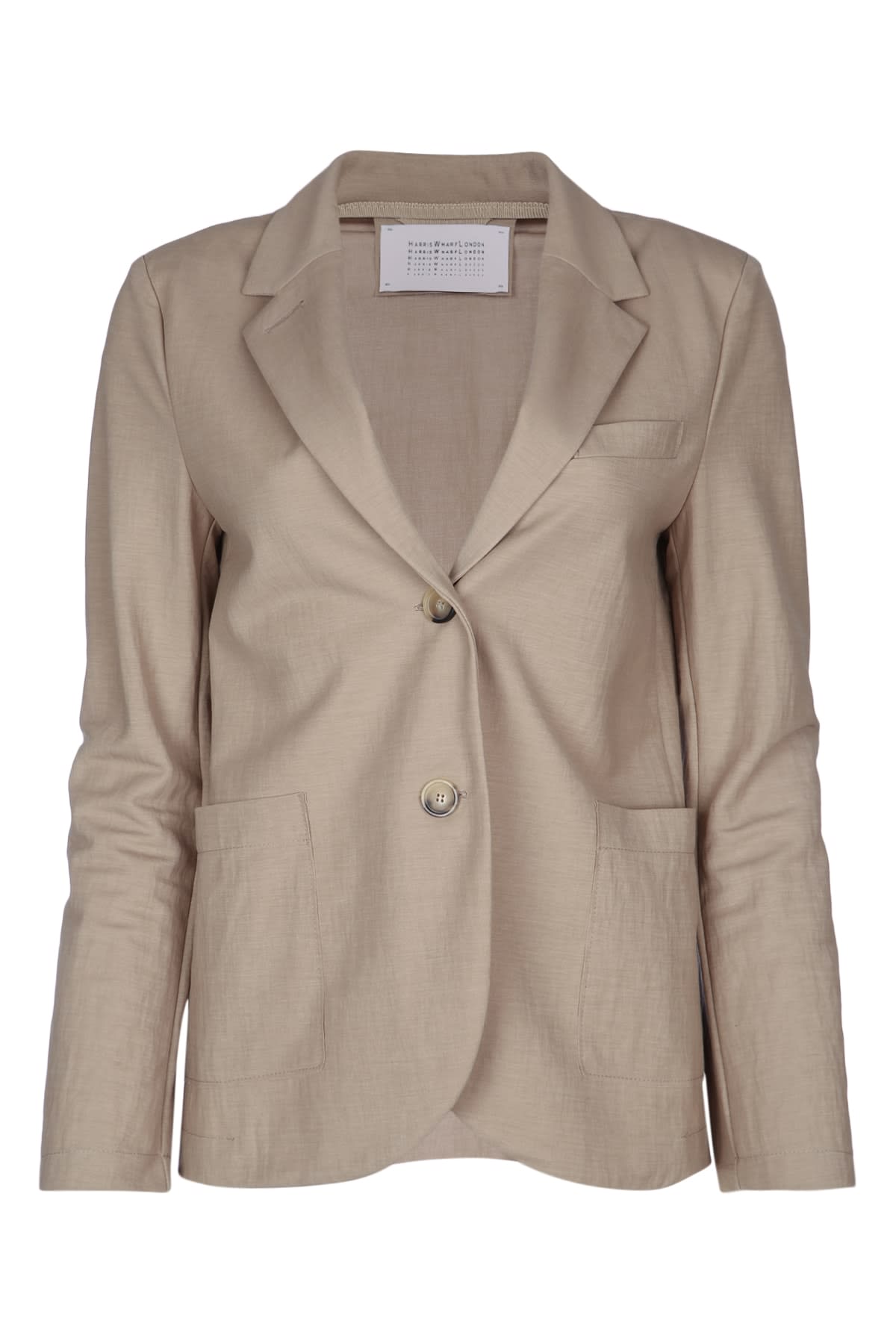 Harris Wharf London Women Stand Up Collar Blazer Rayon