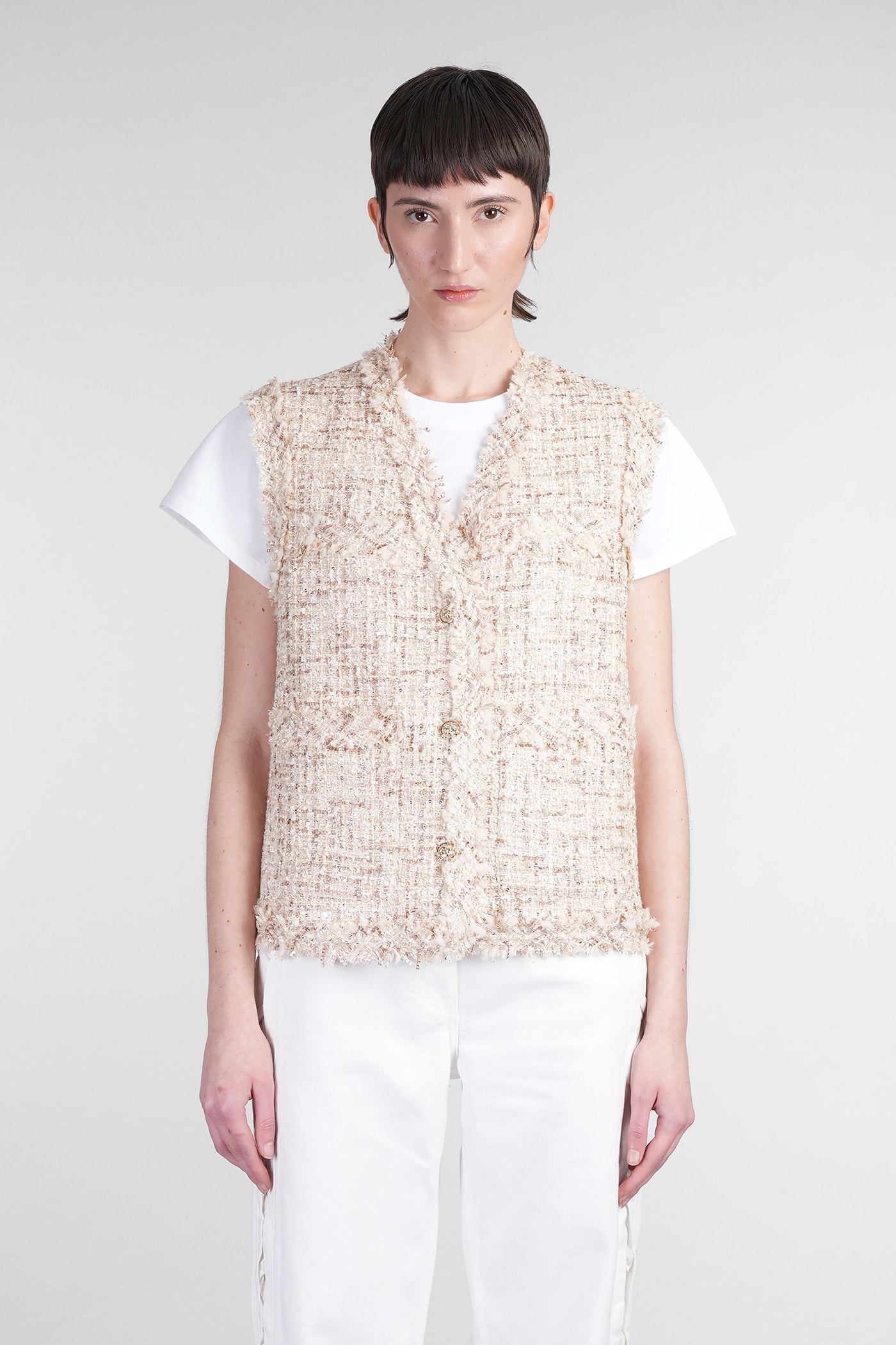 IRO Ozya Casual Jacket In Beige Polyester