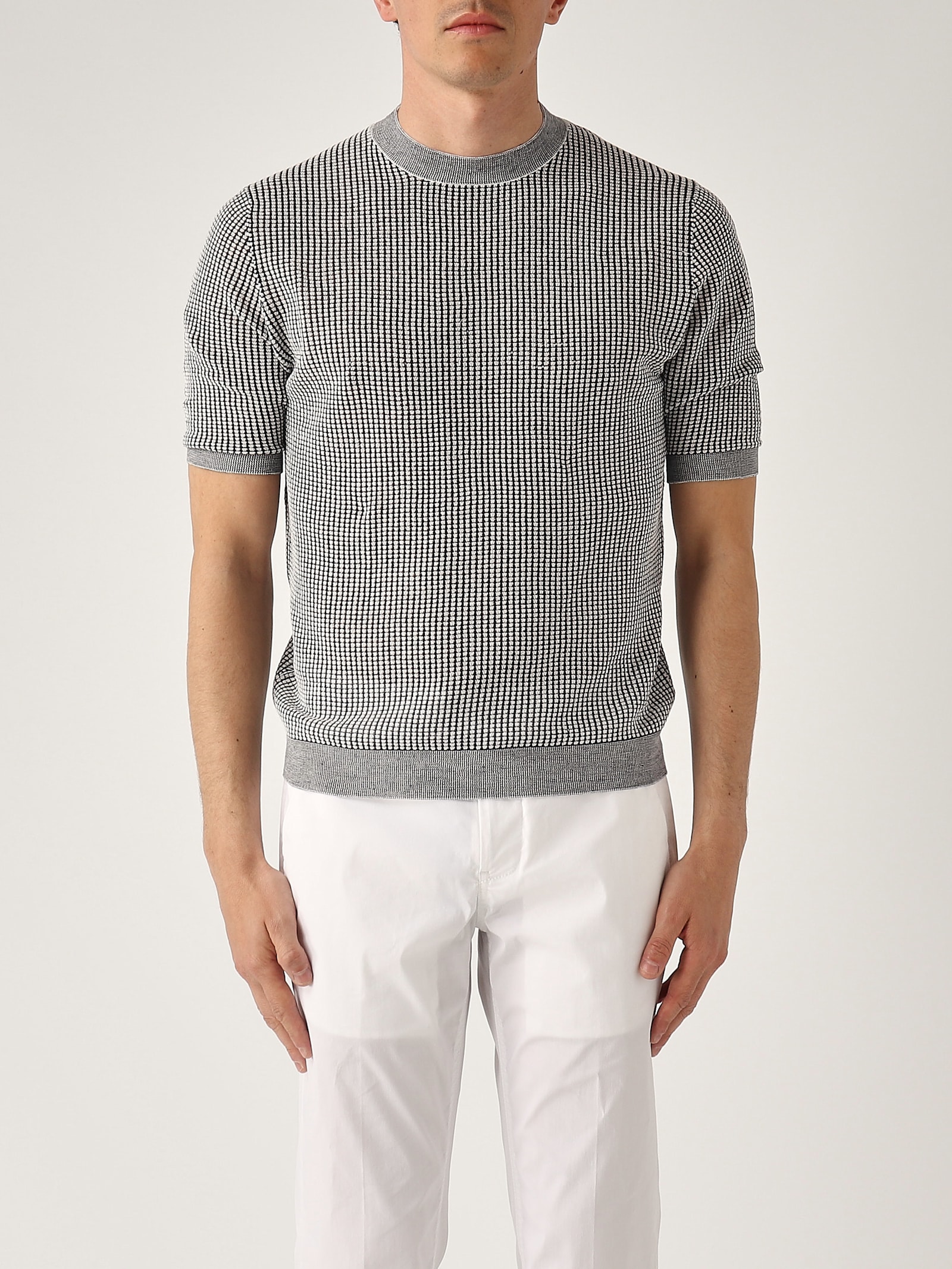 Ballantyne Pullover M/c Punto Waffle Sweater