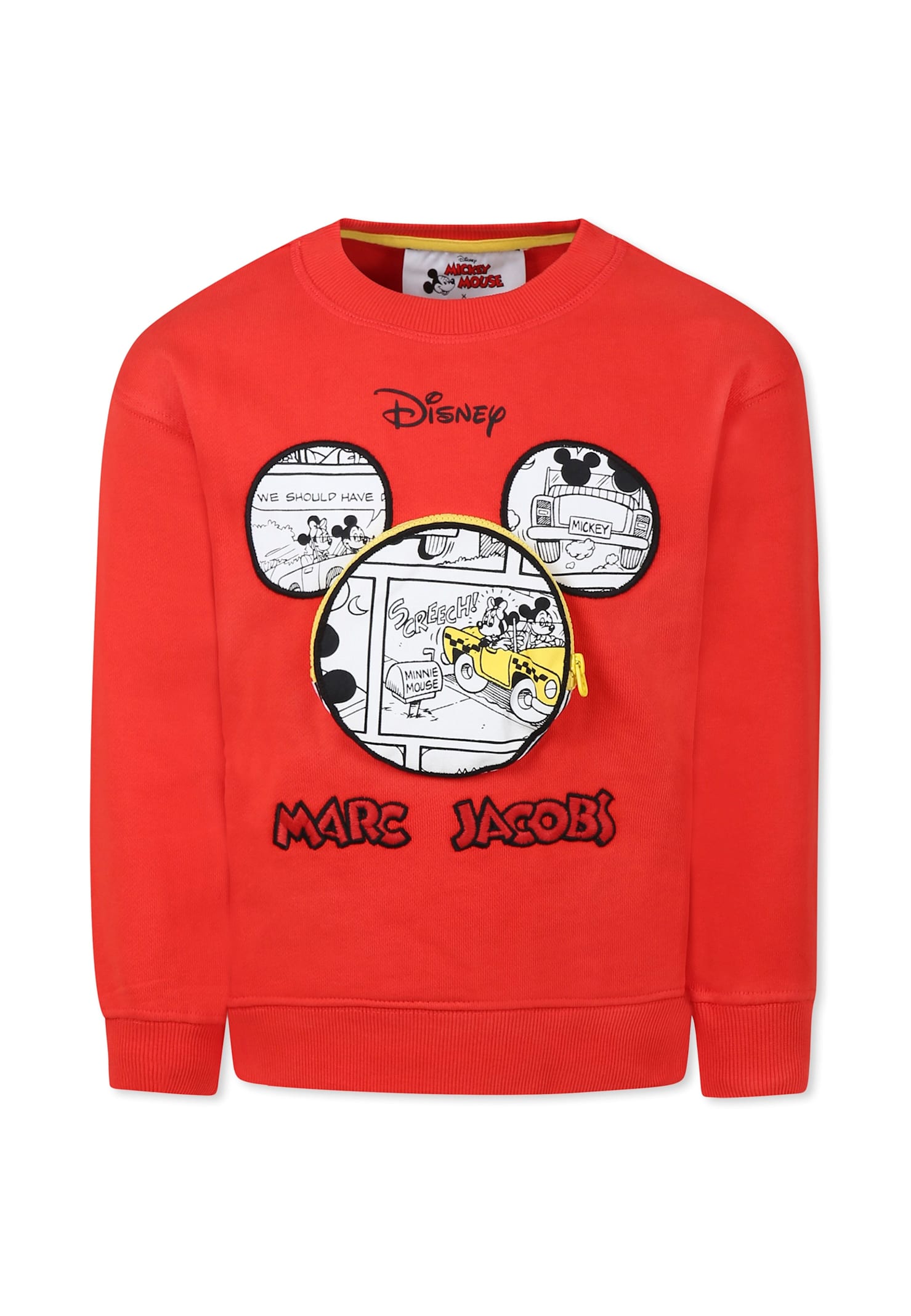 Little Marc Jacobs Red Sweatshirt For Boy With Mickey Mouse