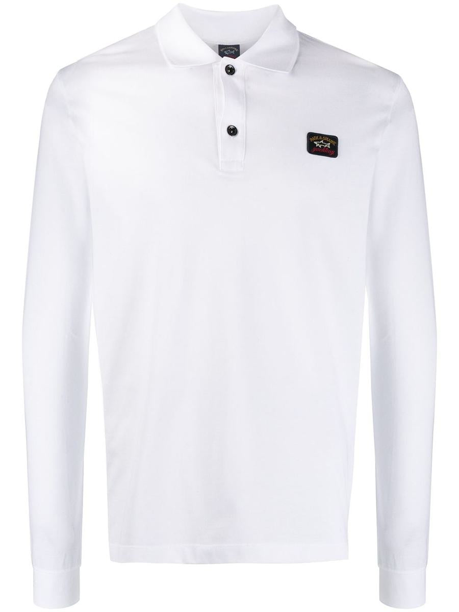 Paul & Shark Cotton Pique Polo Shirt With Iconic Badge Clothing