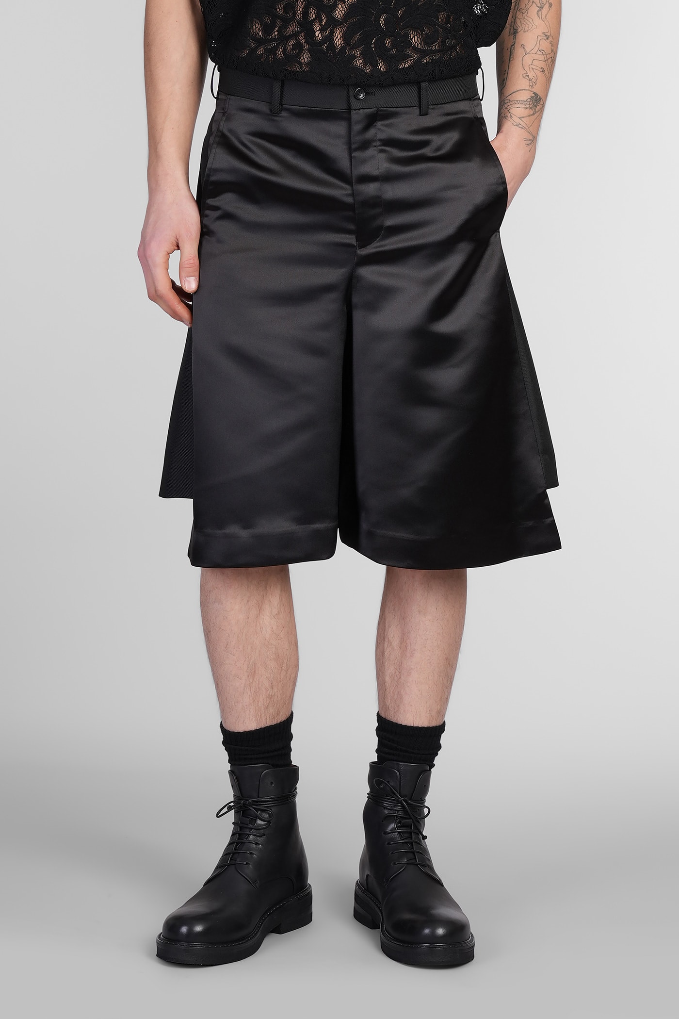Comme Des Garçons Homme Plus Shorts In Black Polyester
