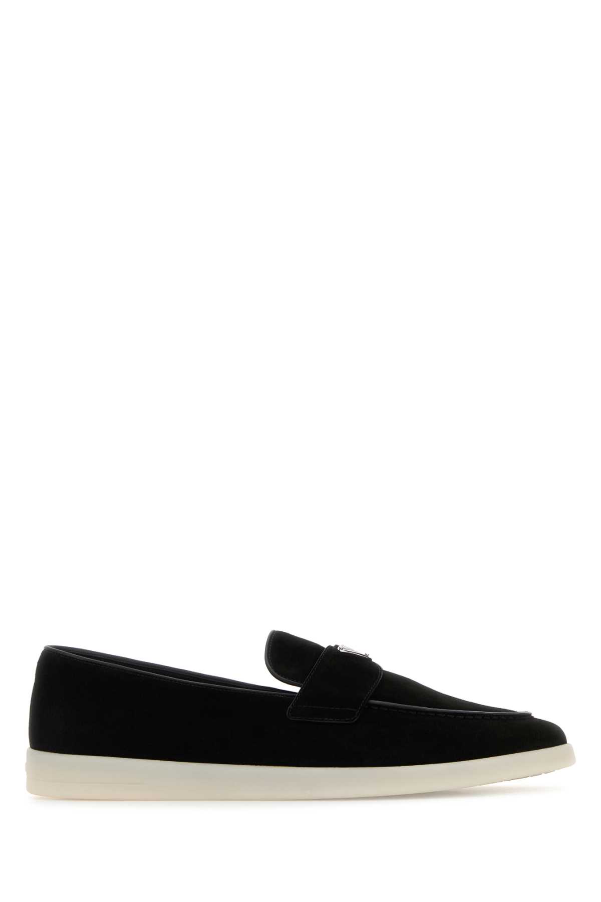 Prada Black Suede Loafers