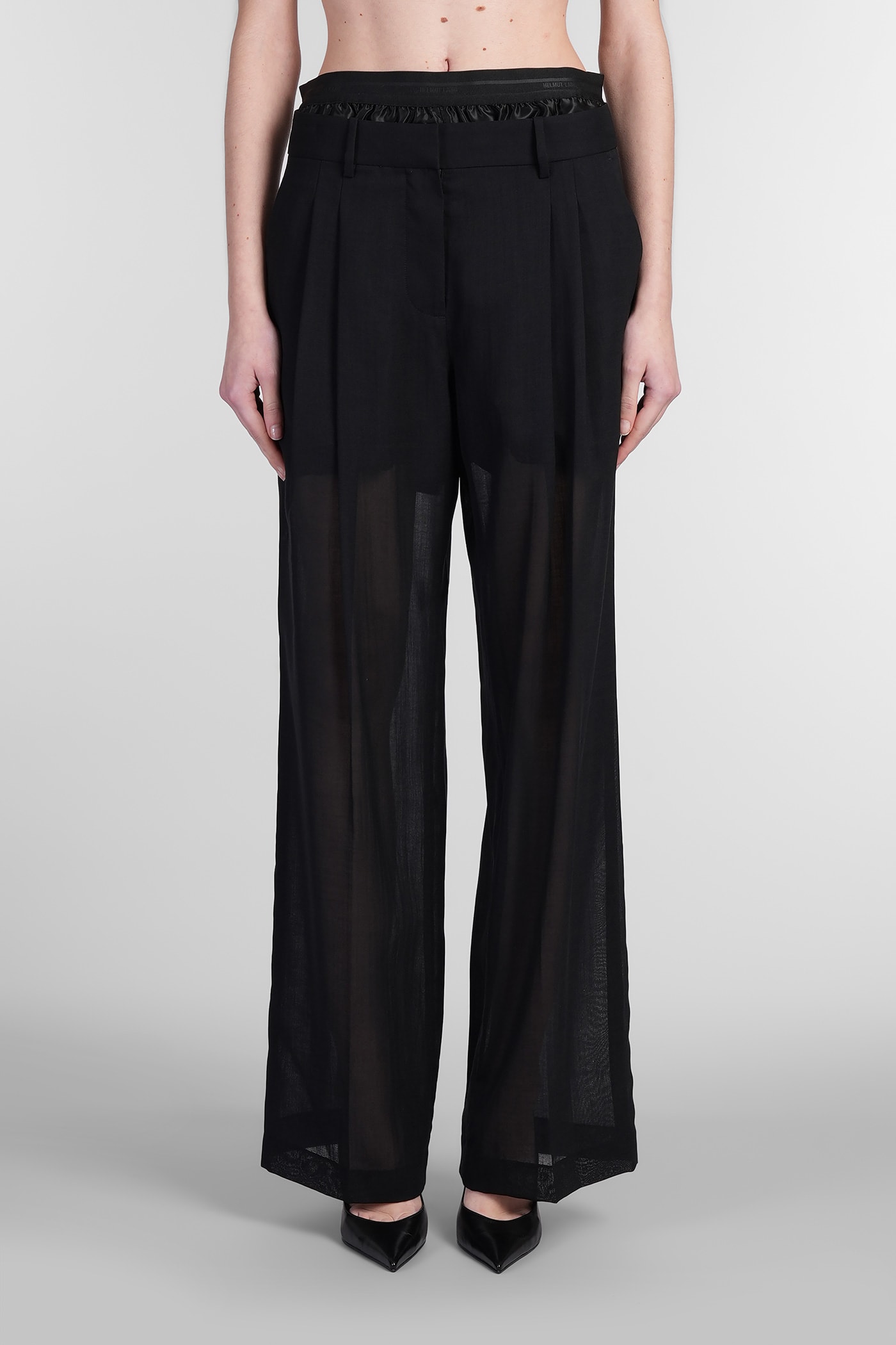 Helmut Lang Pants In Black Wool