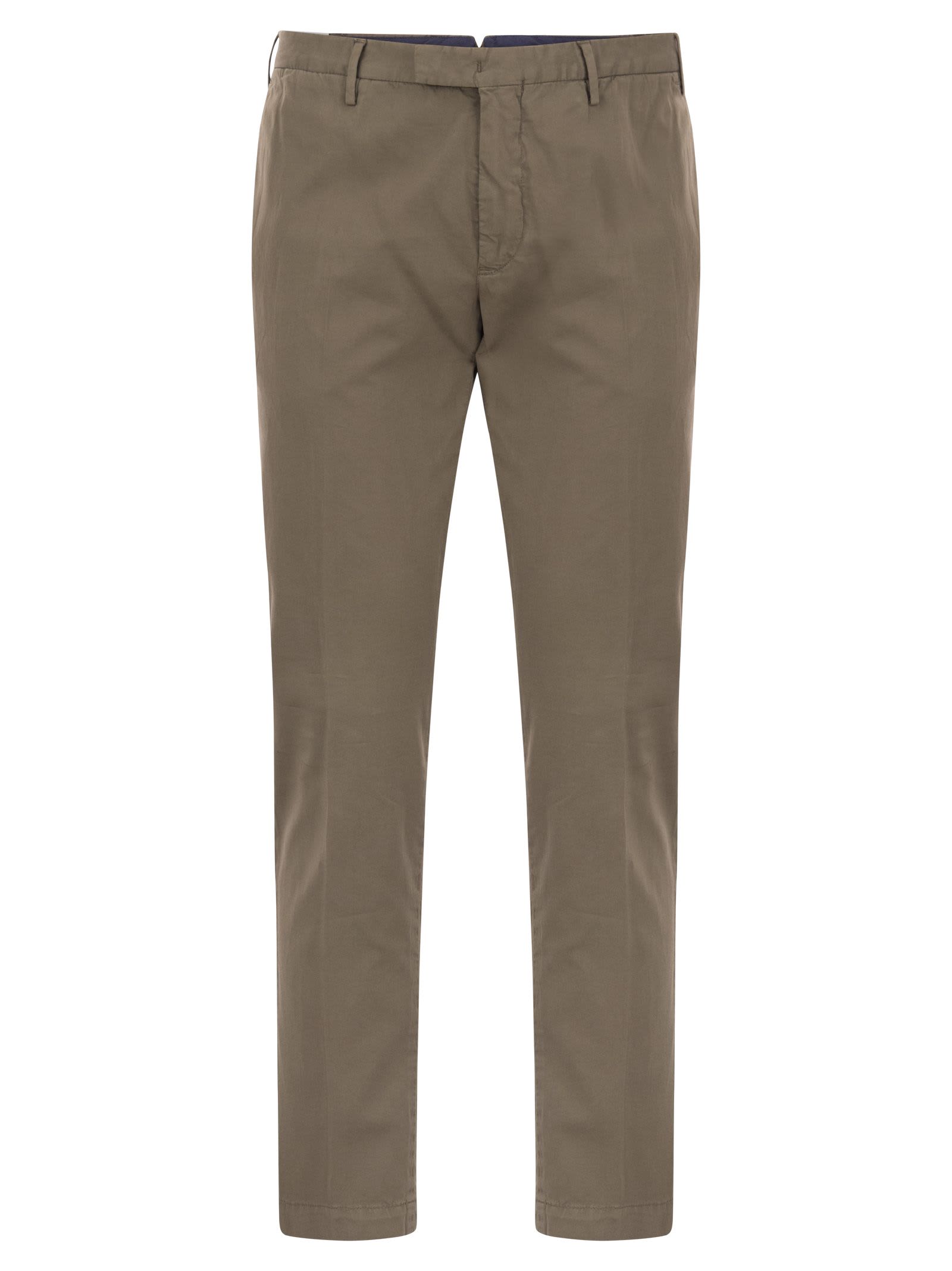 PT Torino Superslim Trousers In Cotton And Silk