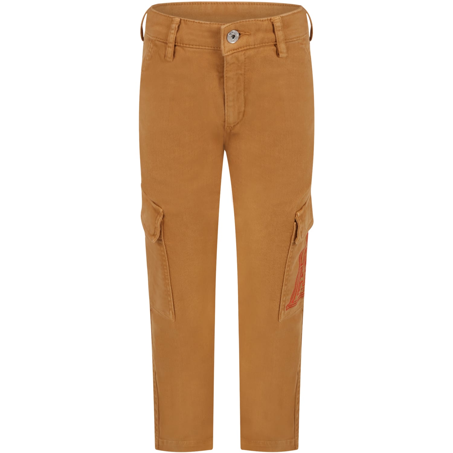 Lanvin Brown Cargo-pants For Boy With Logo