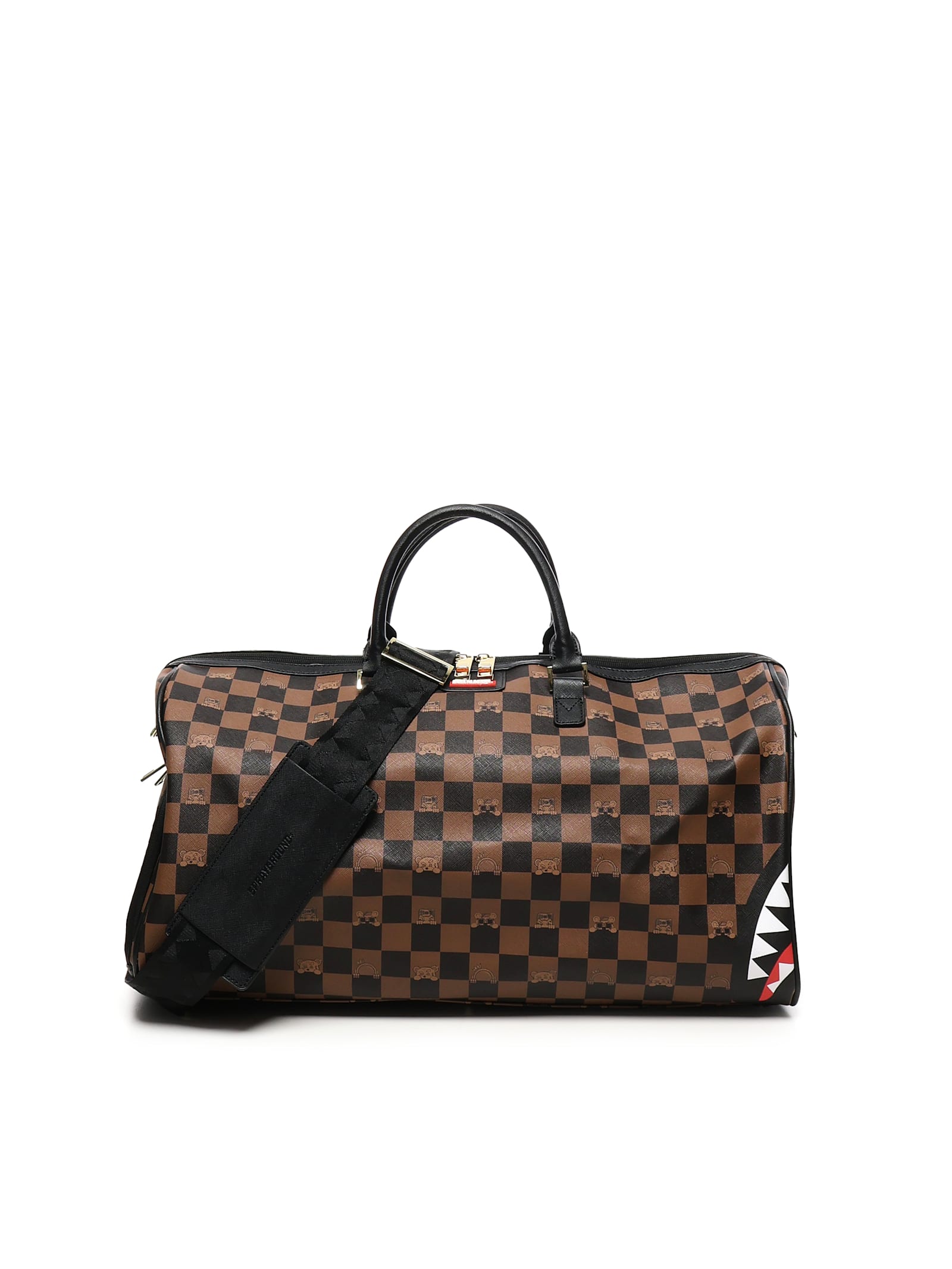 Sprayground Peeking Character Check Travel Bag