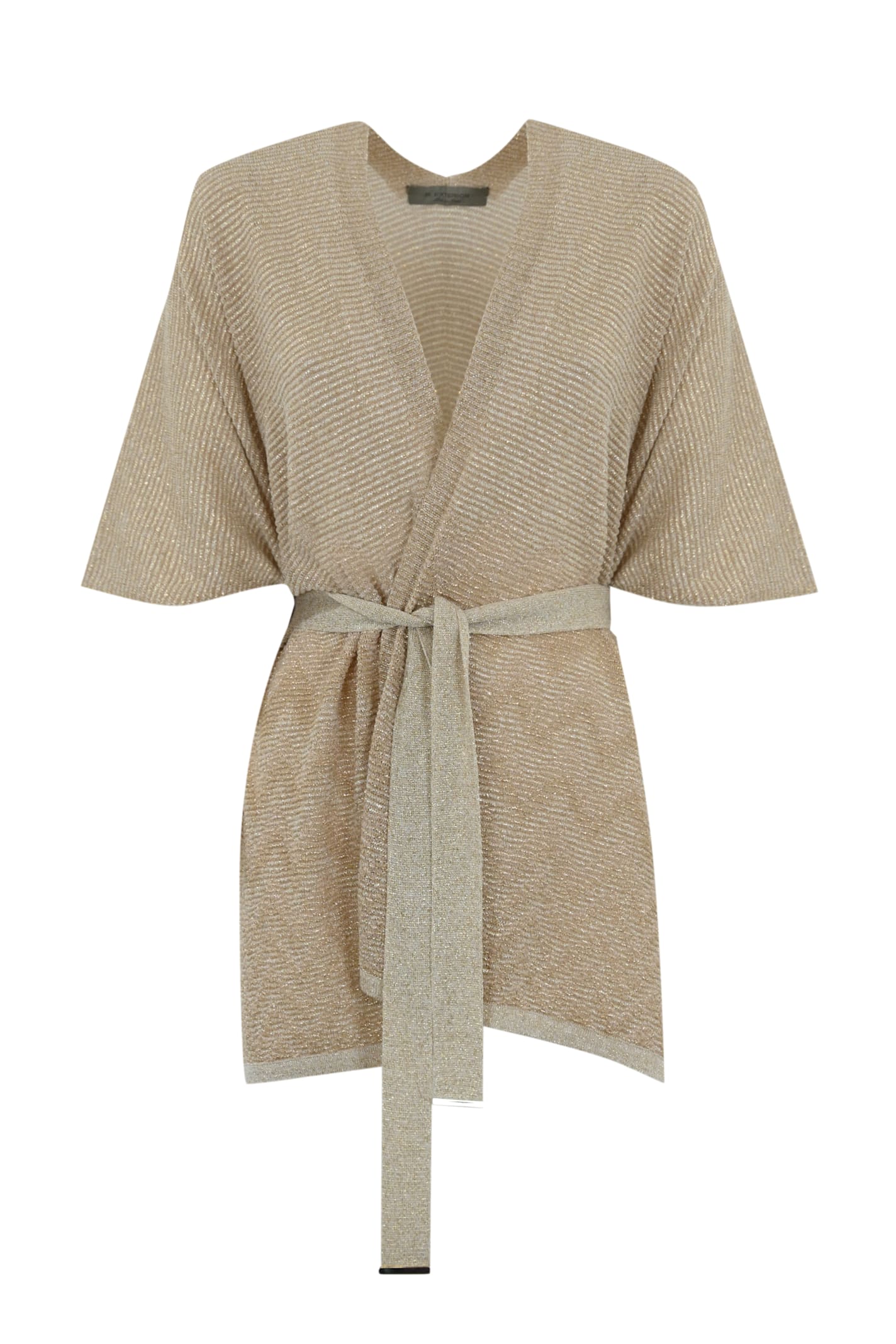 D. Exterior Degraded Poncho In Viscose And Lurex