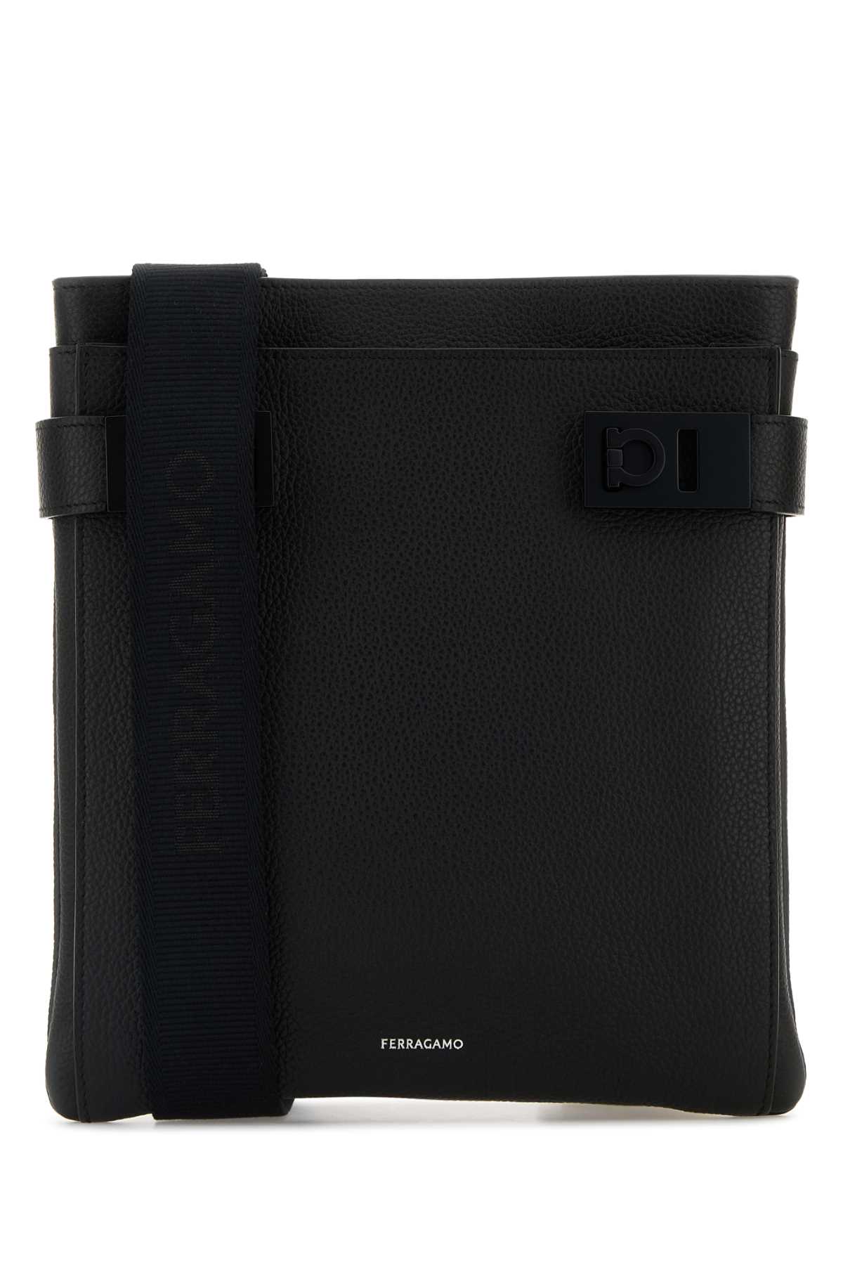 Ferragamo Black Leather Crossbody Bag