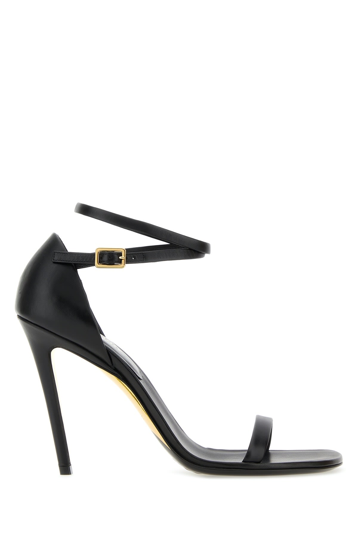 Burberry Black Leather Sandals