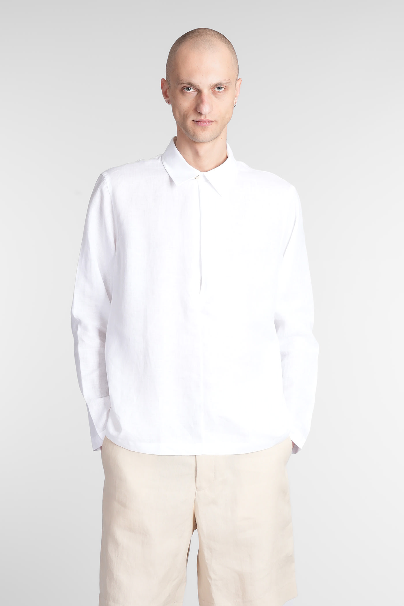 Paul Smith Shirt In White Linen