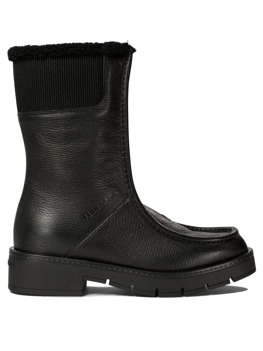 Salvatore Ferragamo "Montse Fur" Ankle Boots