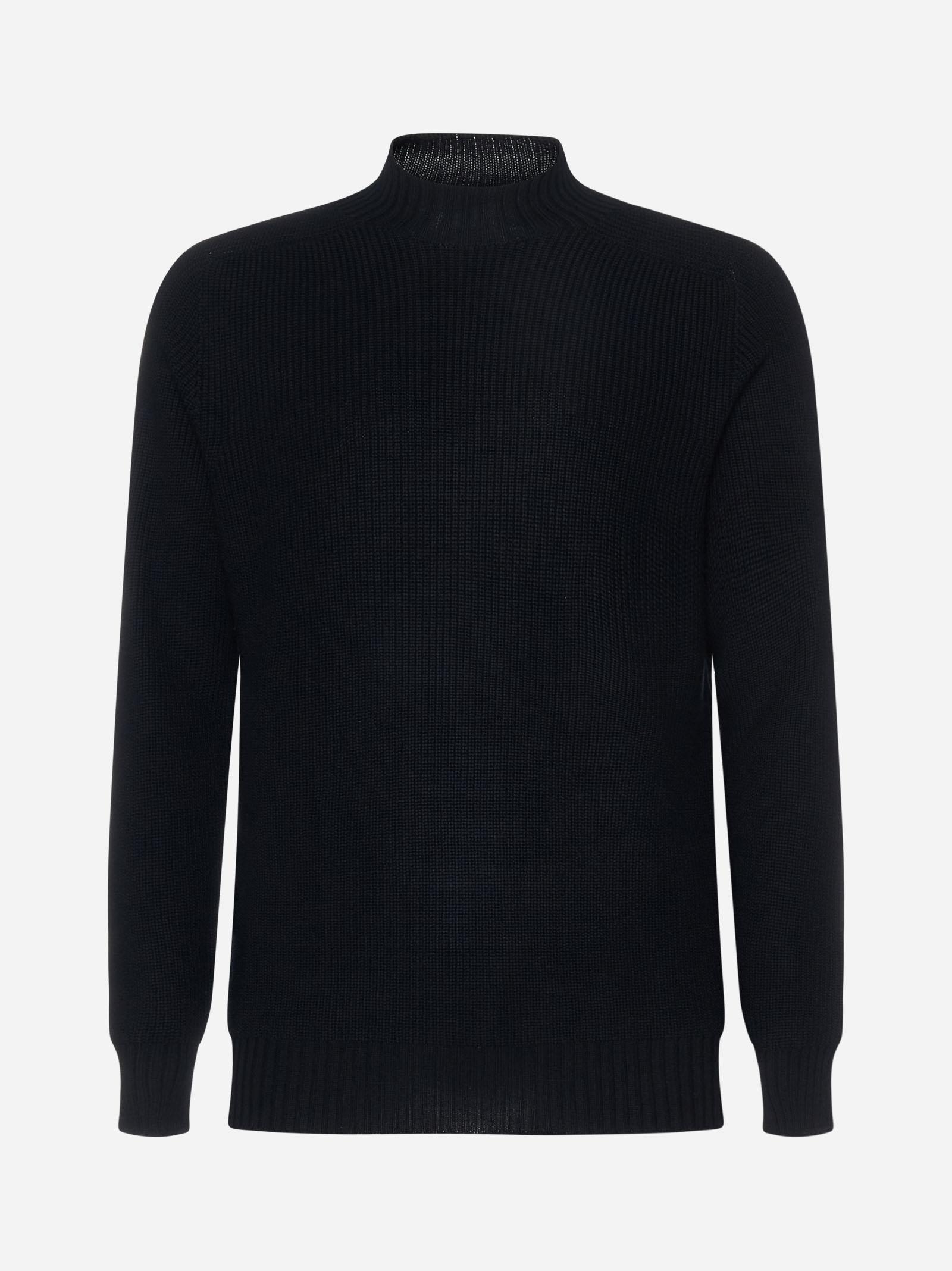 Gran Sasso Virgin Wool Mock Neck Sweater