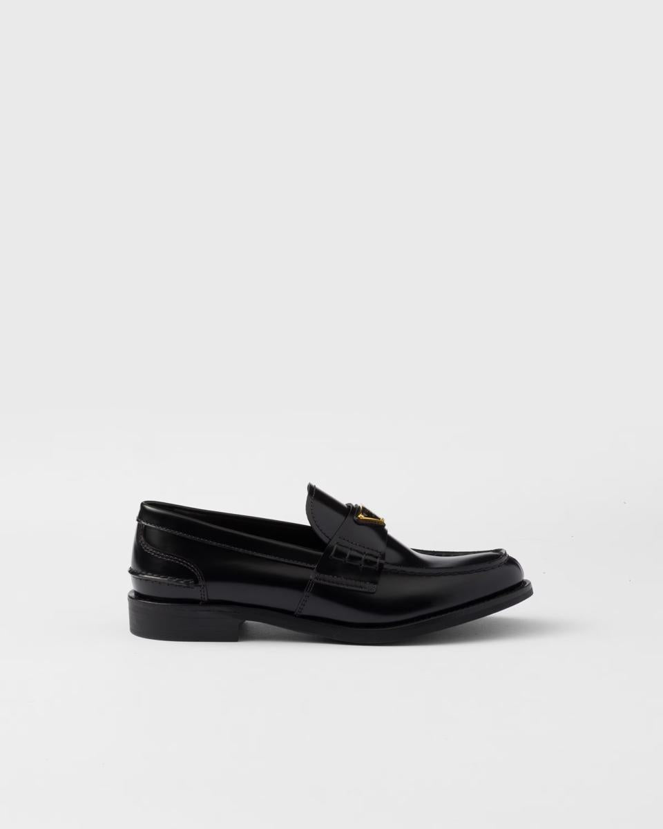 Prada Brushed Leather Lofers
