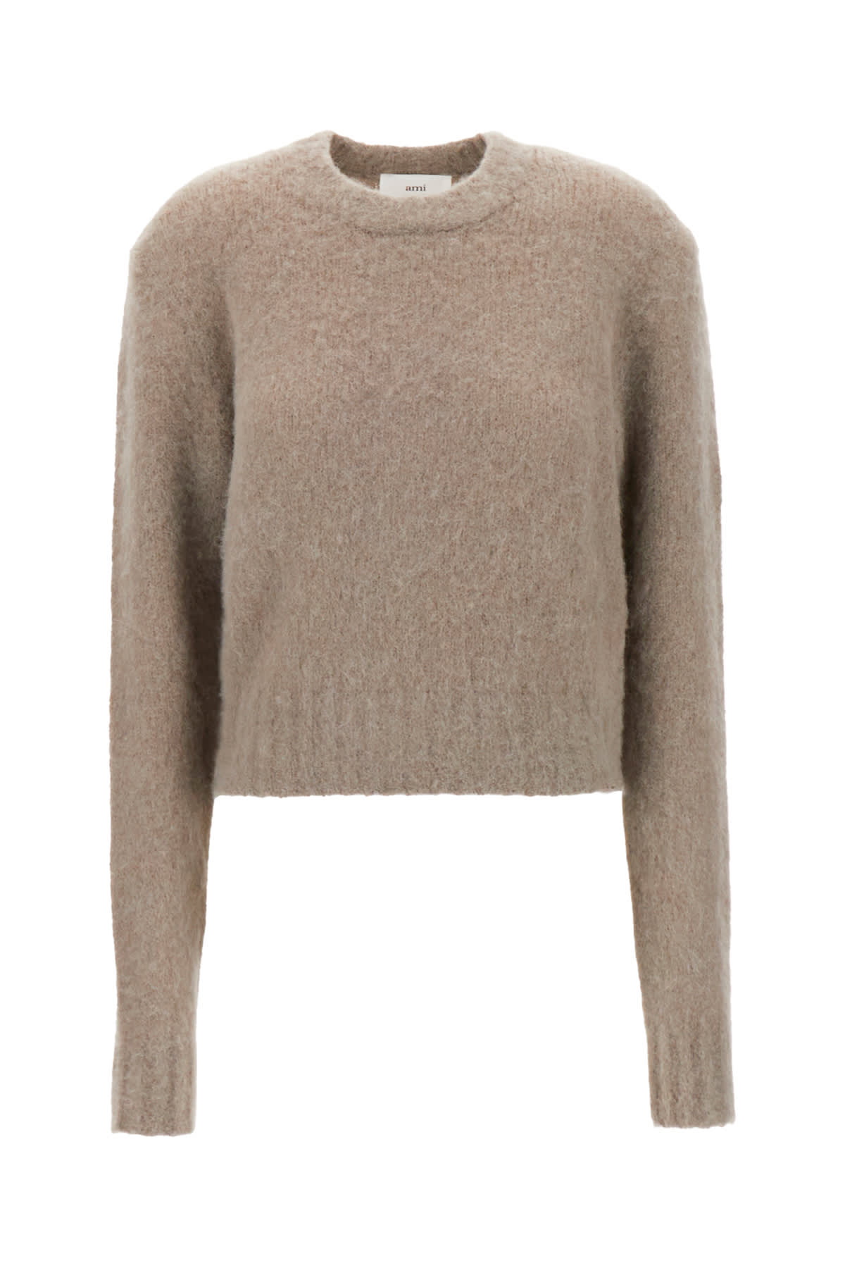 Ami Alexandre Mattiussi Grey Stretch Alpaca Blend Sweater