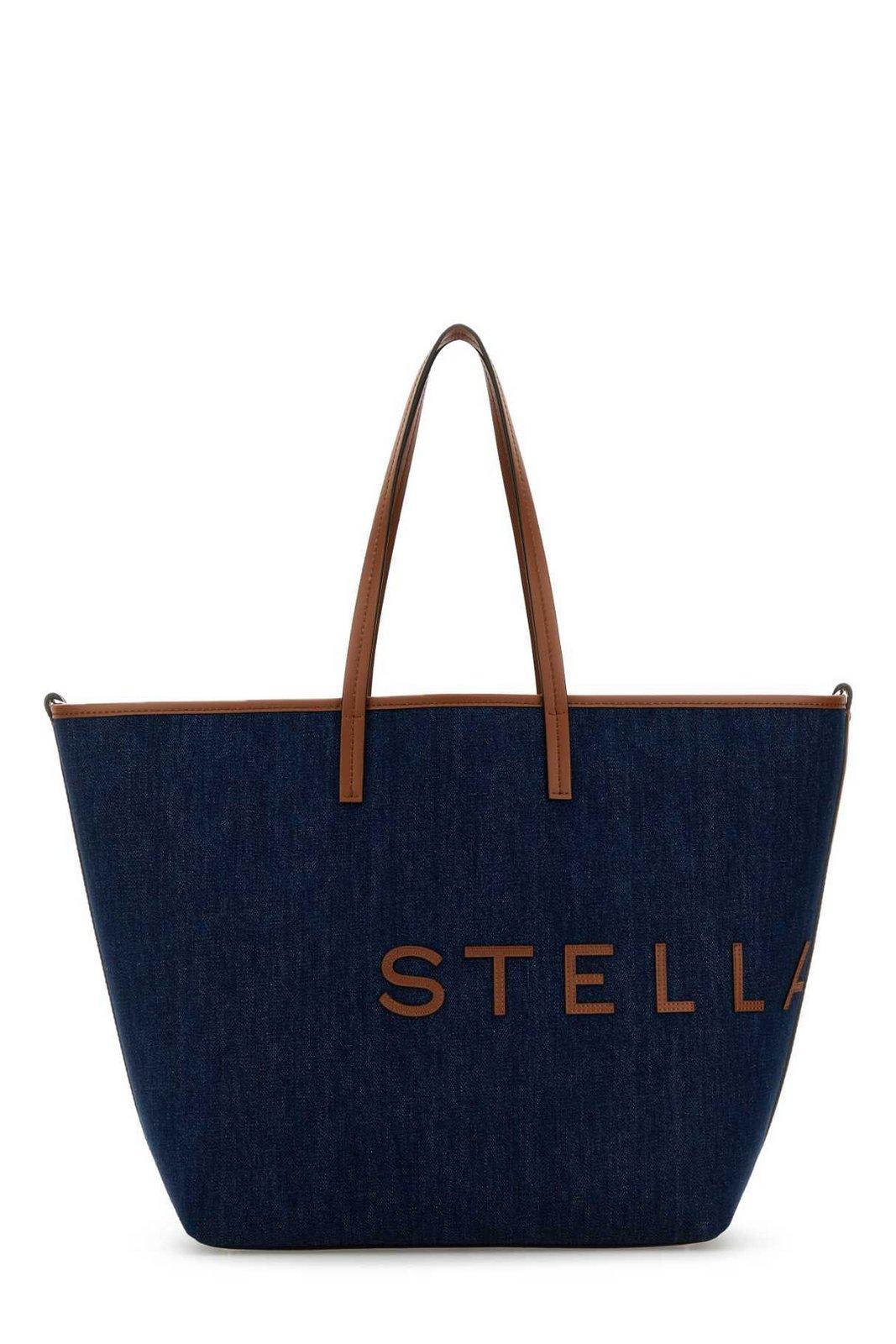 Stella McCartney Eco Logo Lettering Denim Tote Bag
