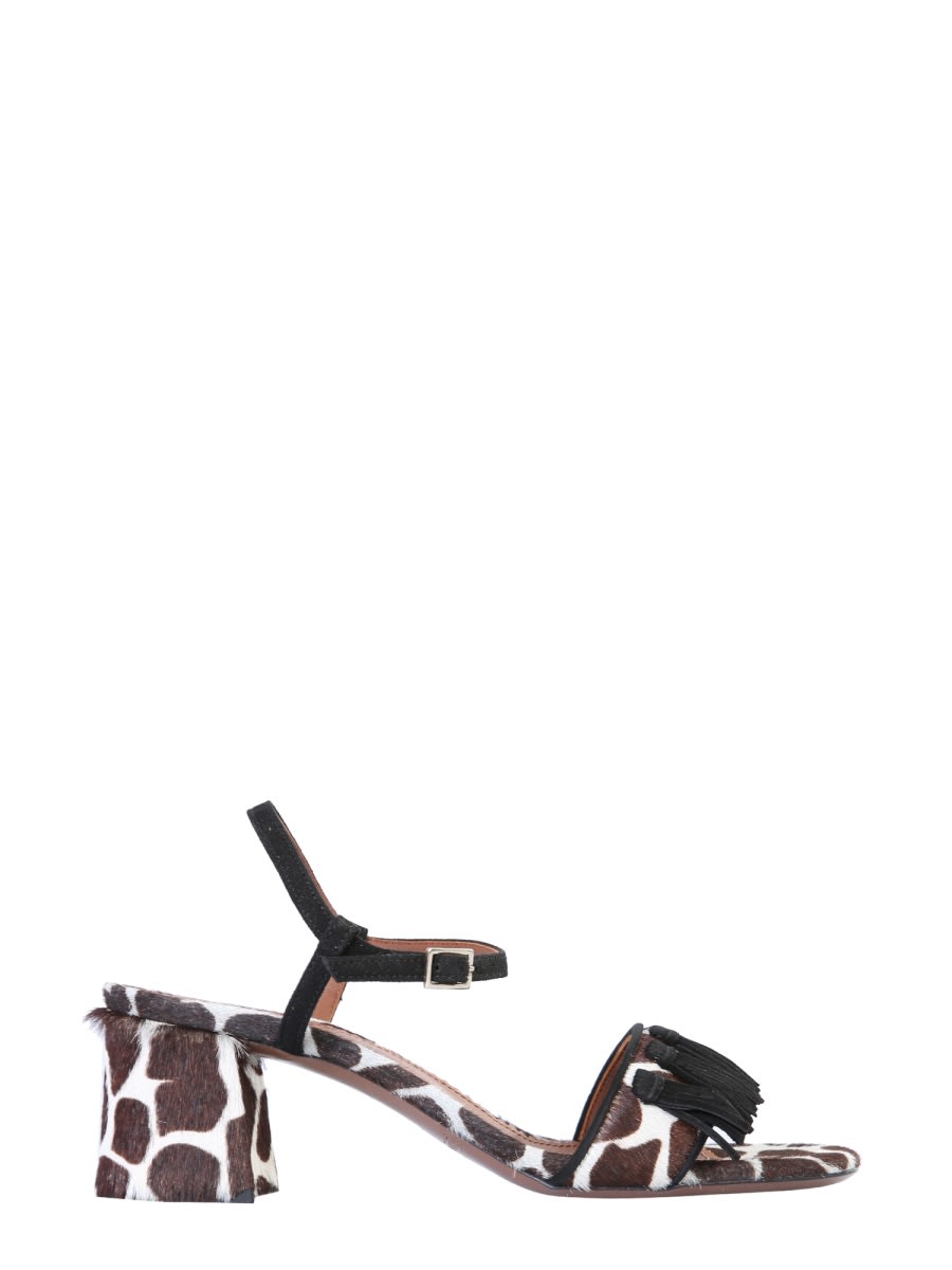 L'Autre Chose Sandals With Animal Print