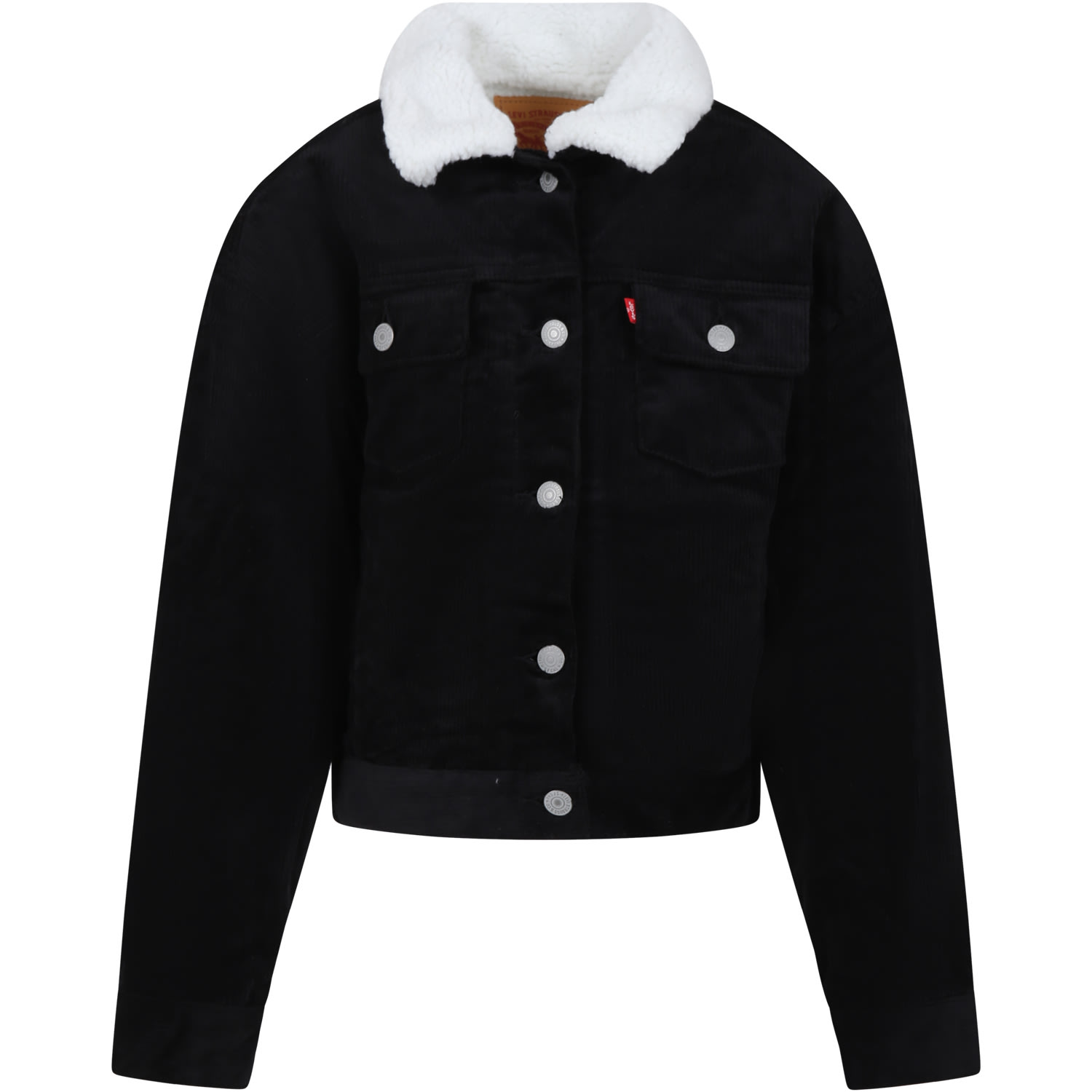 Levi's Black Jacket For Girl With Logo