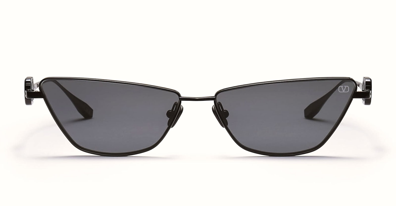 Valentino Eyewear Vlogo Sign - Shiny Black Sunglasses