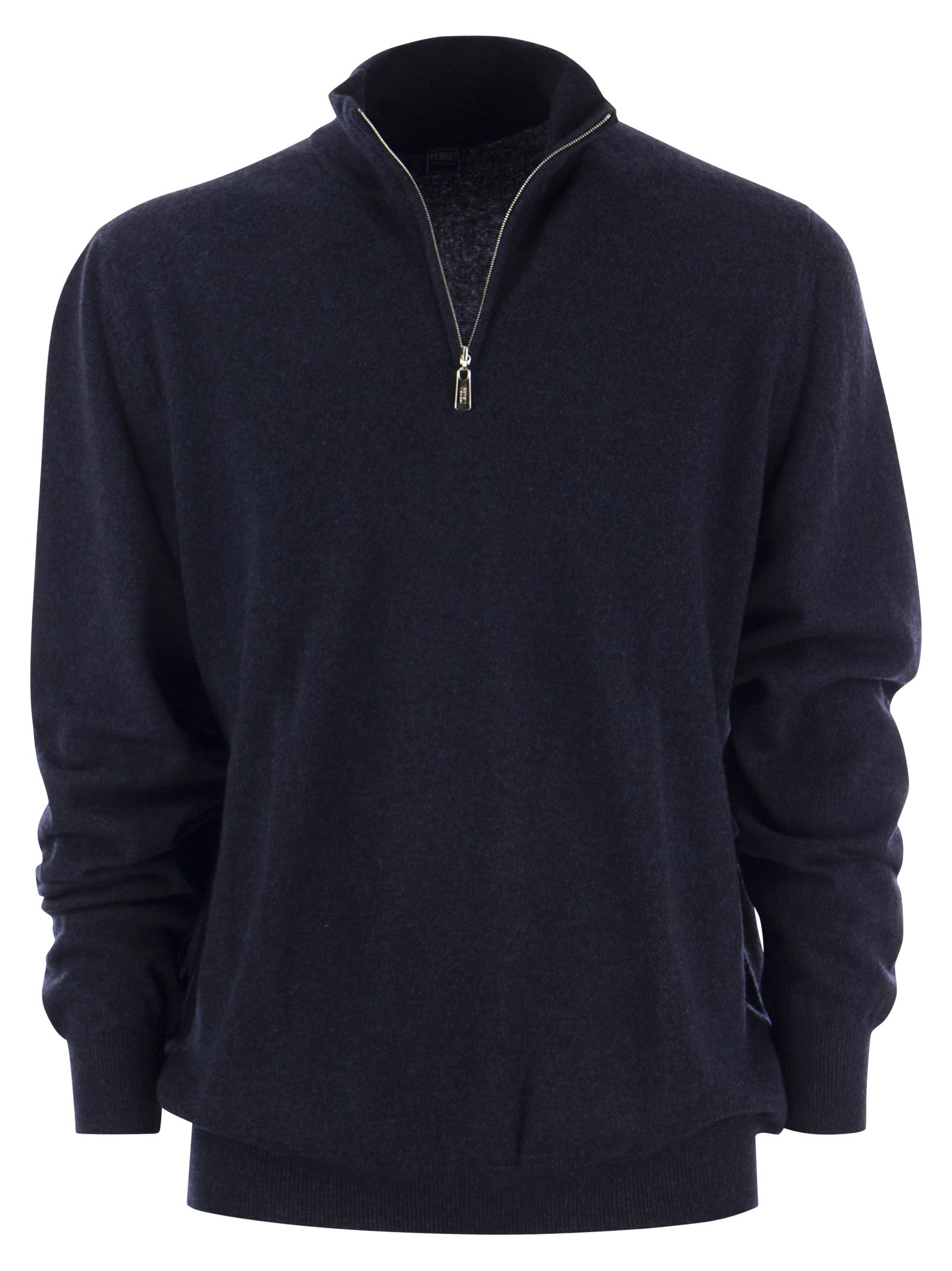 Fedeli Favonio - Zip Turtleneck Sweater In Cashmere