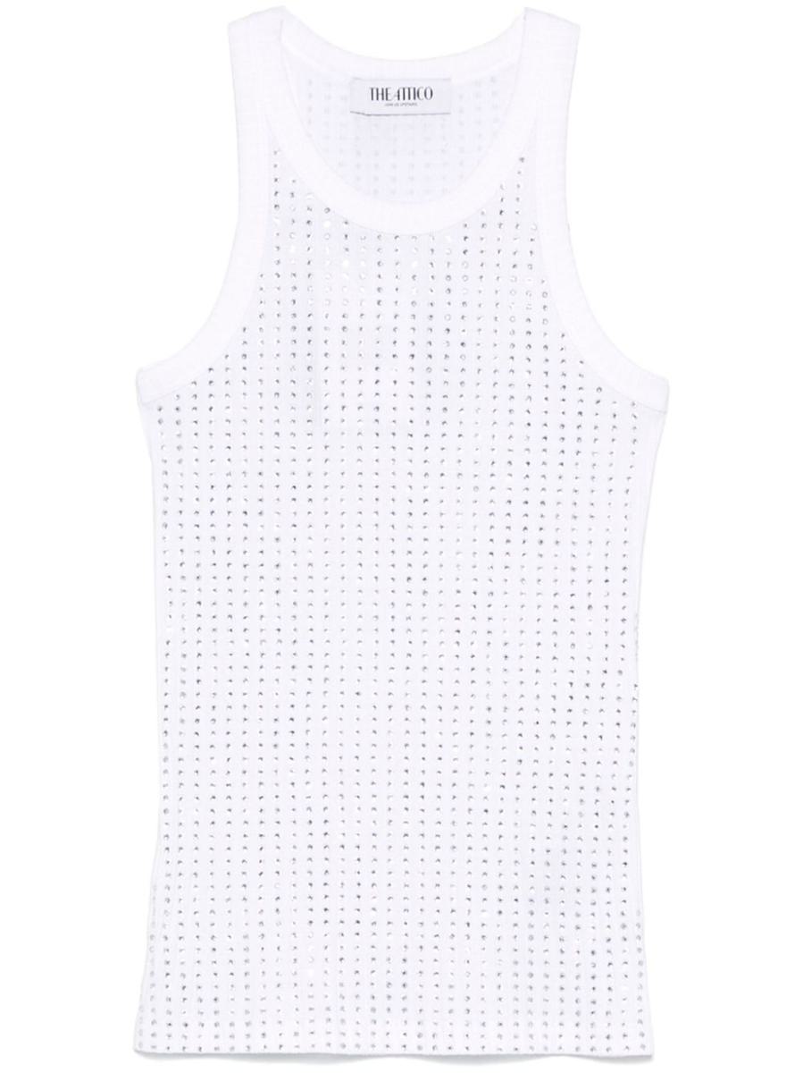 The Attico Strass Embellished Tank Top