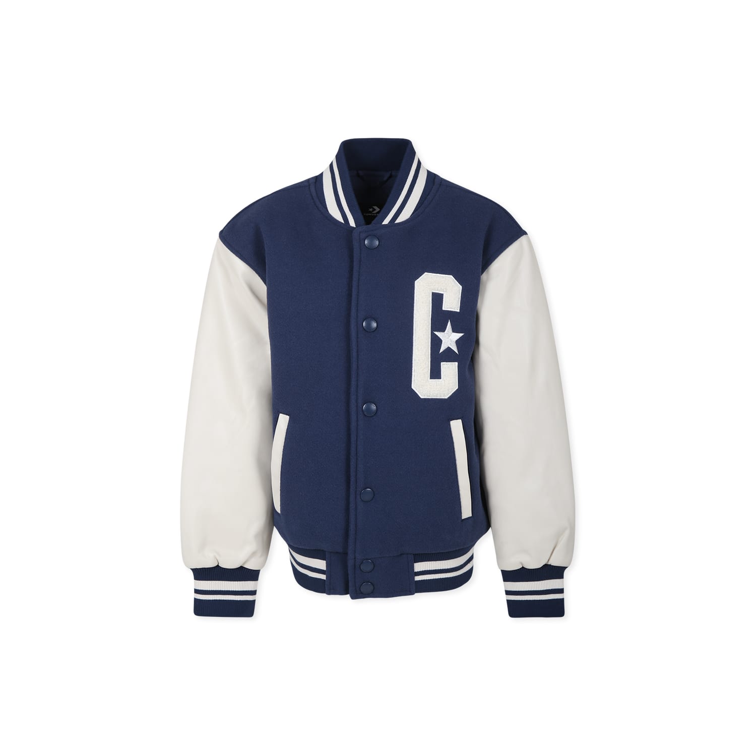 Converse Blue Bomber Jacket For Boy With Logo
