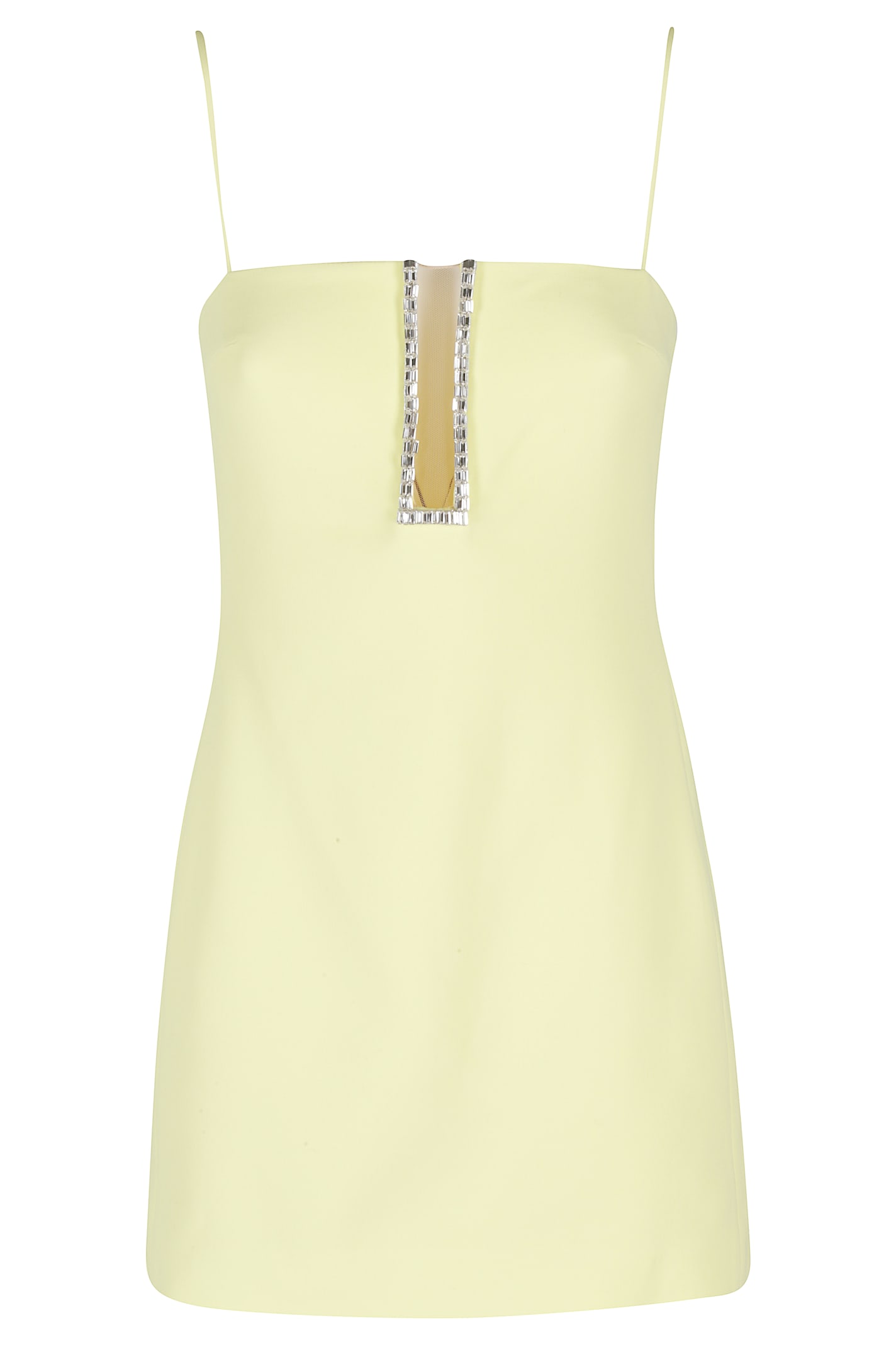 David Koma Rectangle Crystal Embroidery Mini Dress