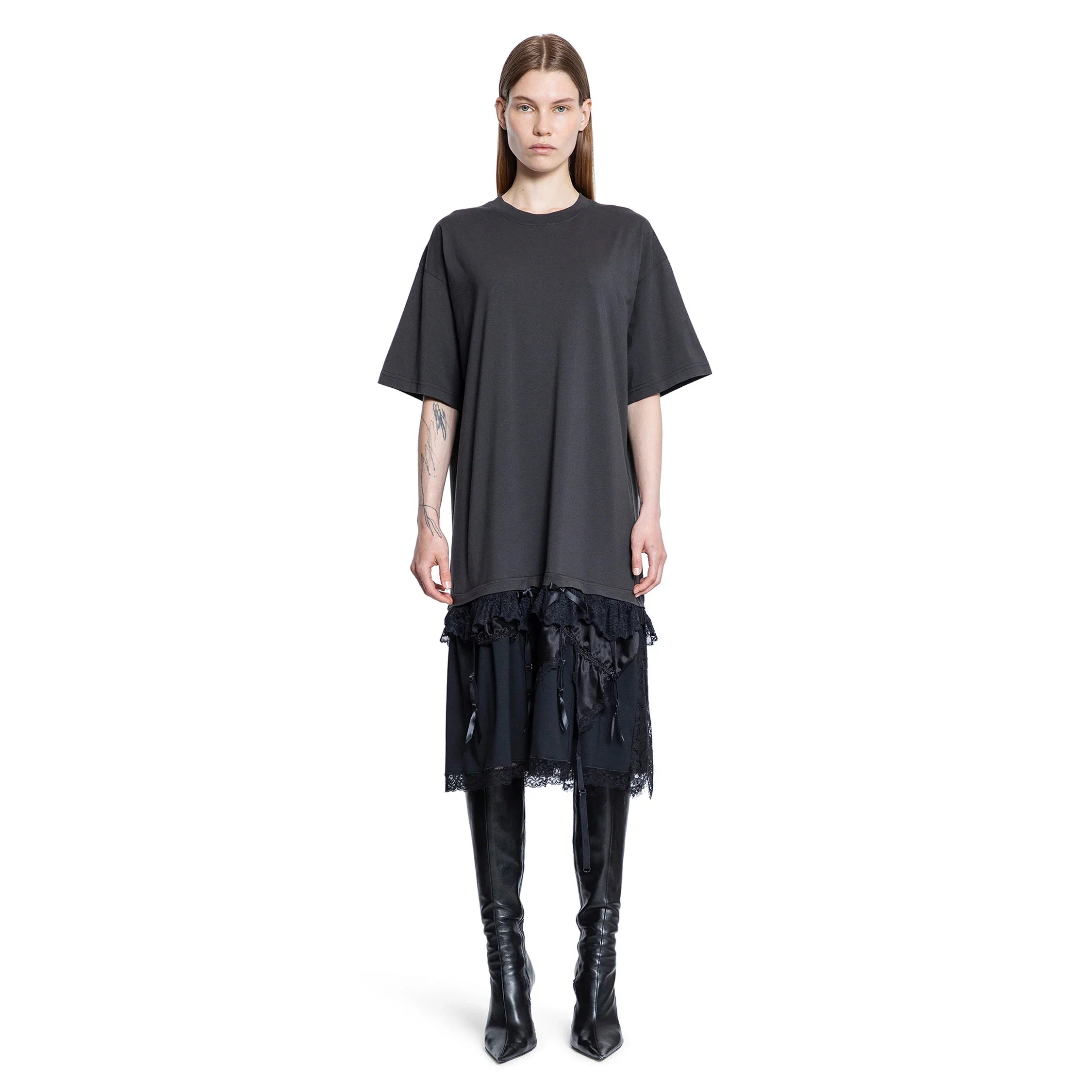 Lingerie T-Shirt Dress in silk Satin