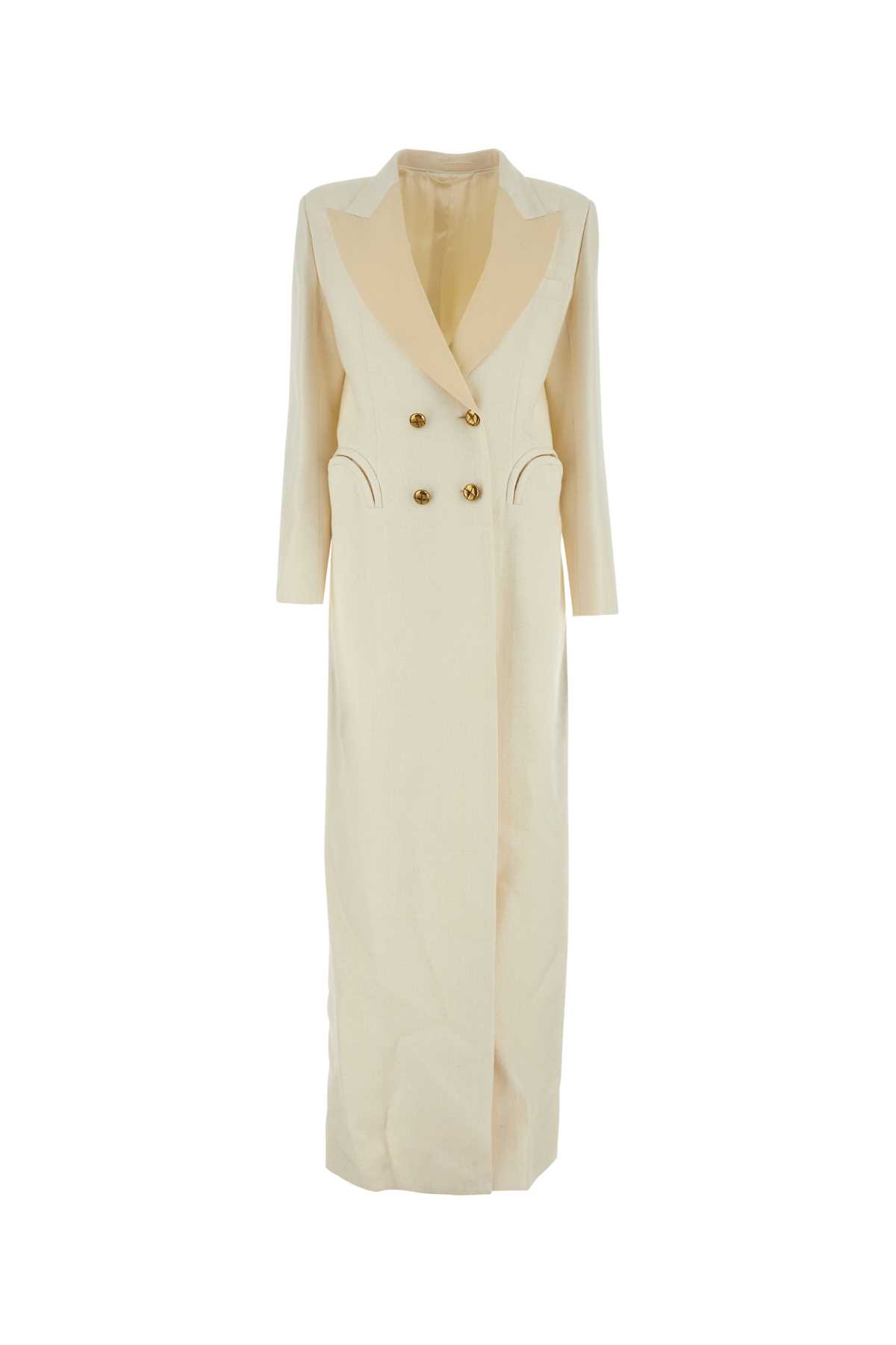 Blazé Milano Ivory Viscose Blend Heart Blazer Dress