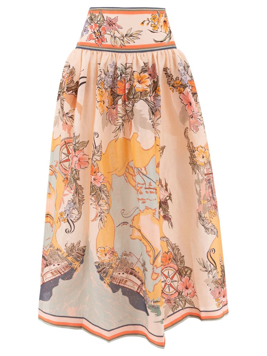 Zimmermann Tallow Midi Skirt