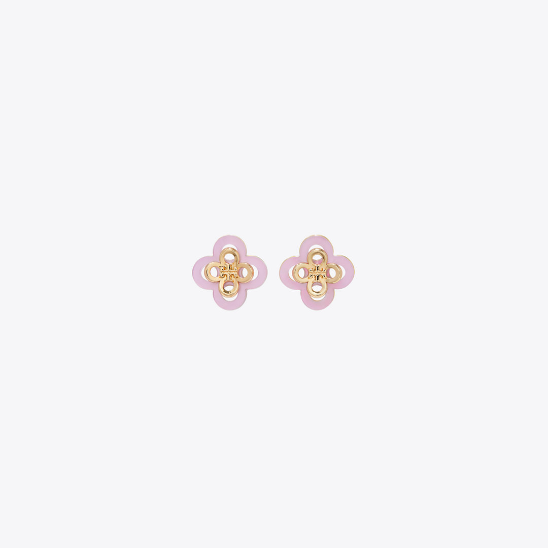 Tory Burch Kira Clover Stacked Stud