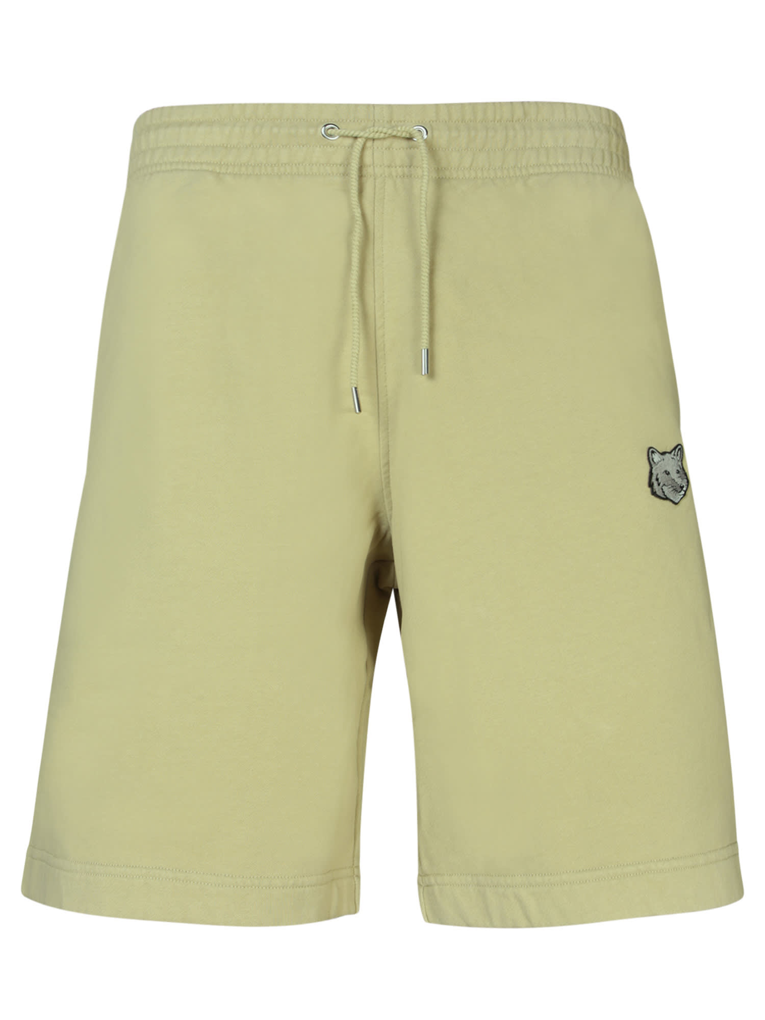 Maison Kitsuné Bold Fox Head Beige Shorts