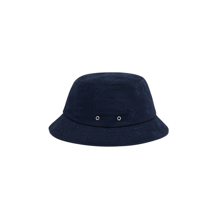 Vilebrequin Embroidered Bucket Hat Turtles All Over - Boom - Blue - Size M/L
